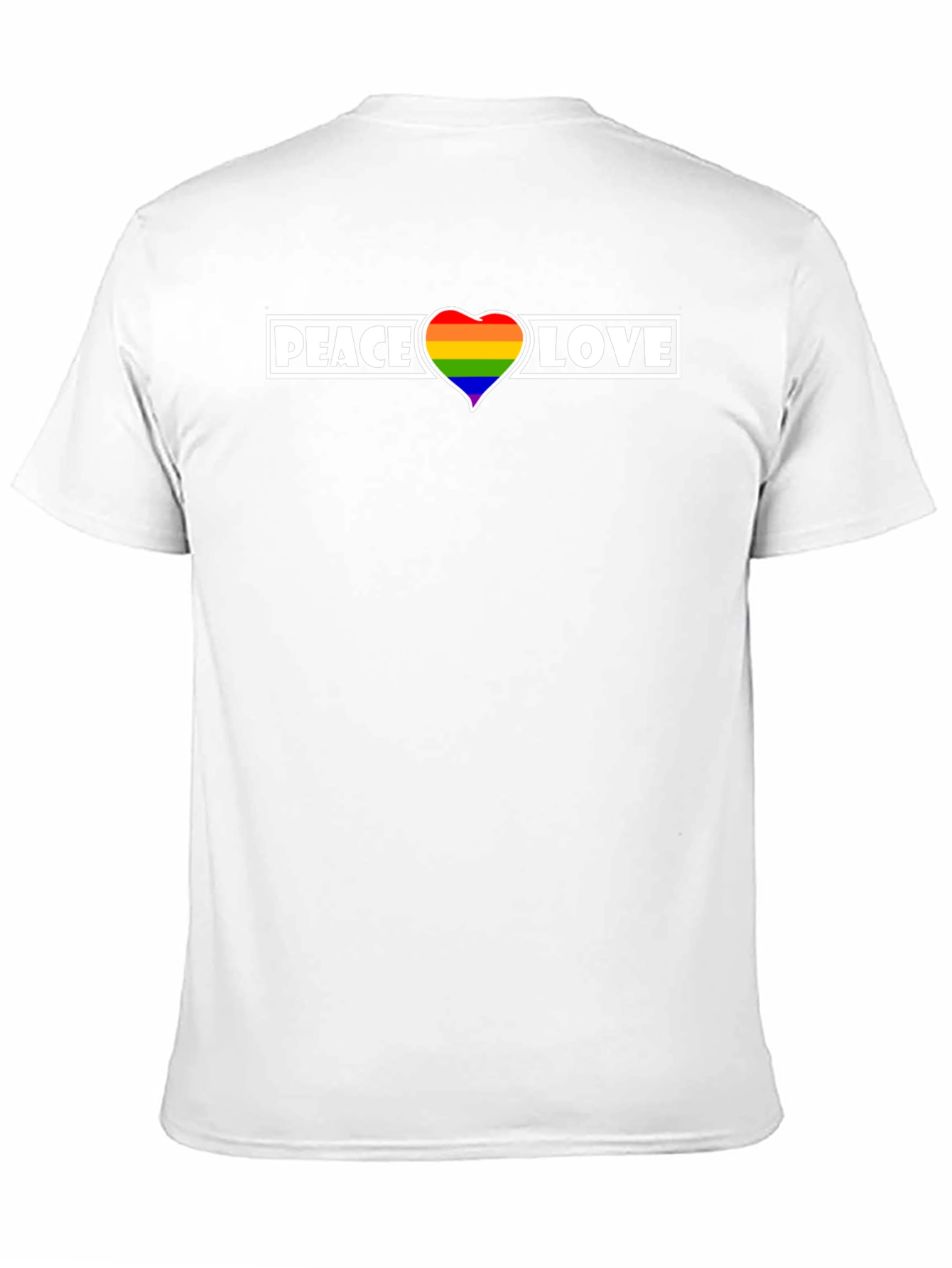 Peace Love Rainbow Heart T-Shirt - Pride Apparel