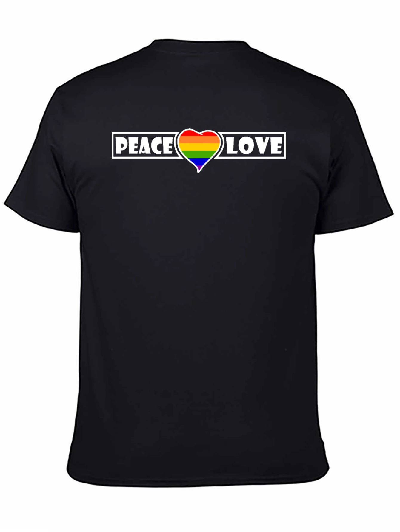 Peace Love Rainbow Heart T-Shirt - Pride Apparel