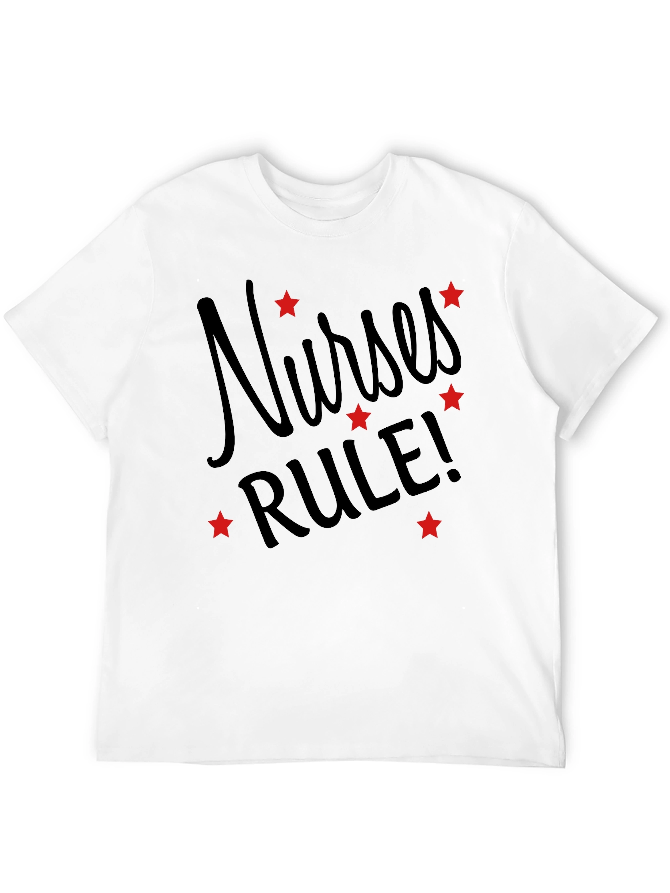 Nurses RULE! Black Graphic Tee