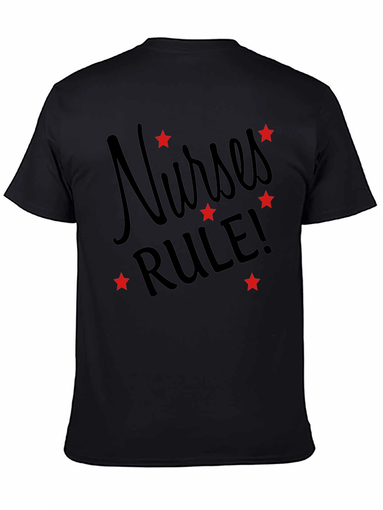 Nurses RULE! Black Graphic Tee