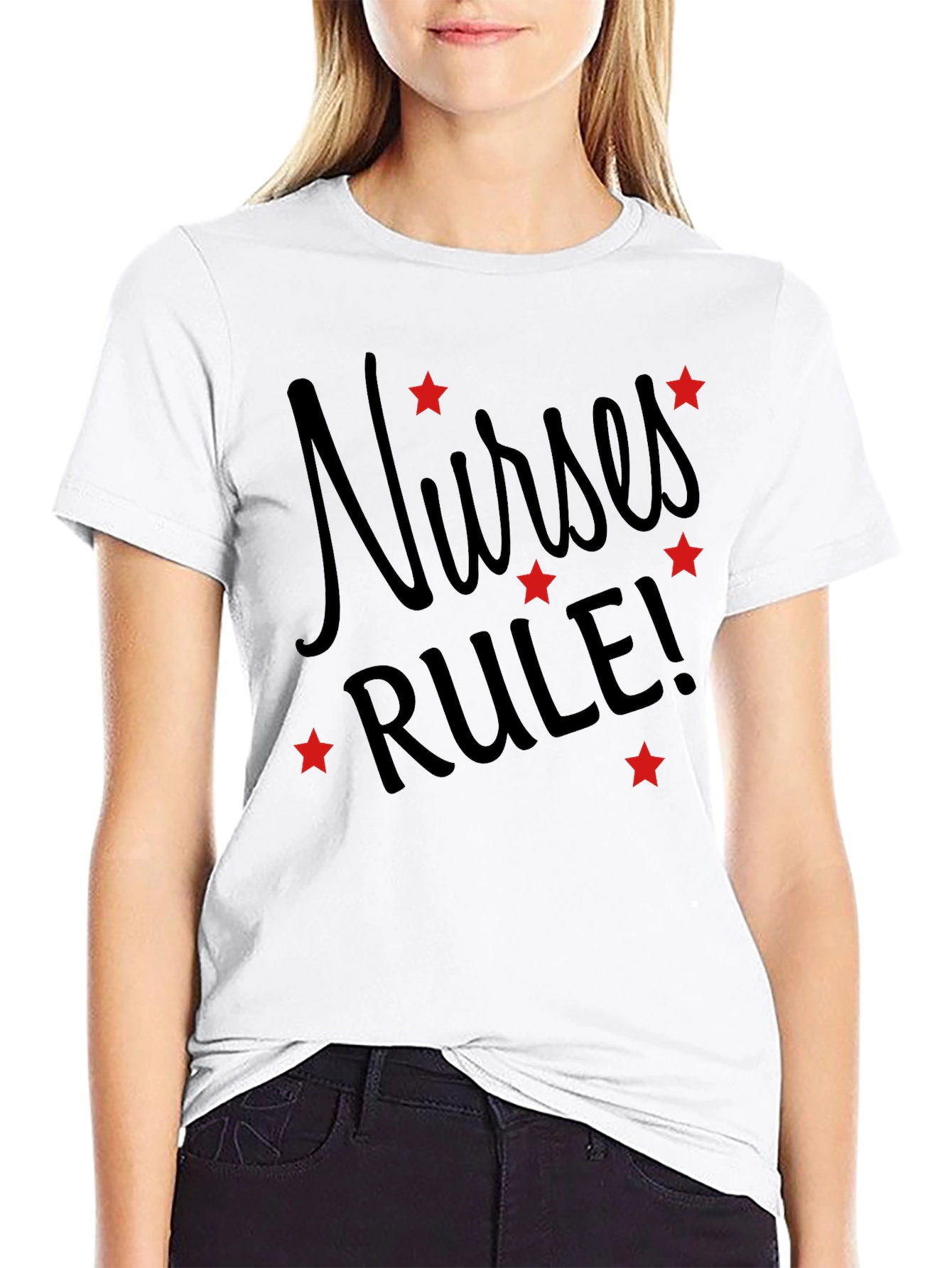 Nurses RULE! Black Graphic Tee