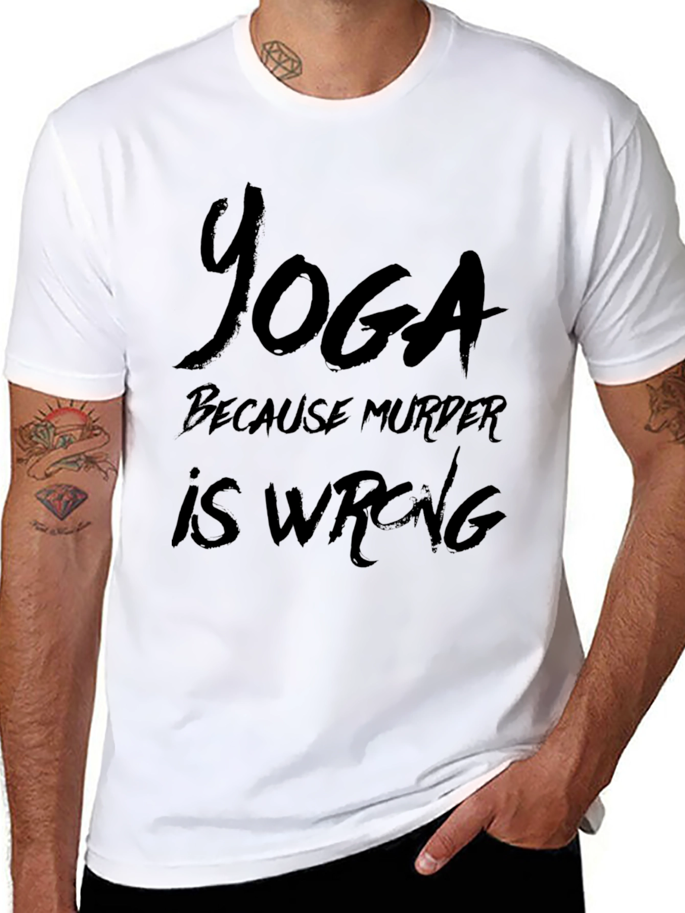 Yoga Because Murder Is Wrong T-Shirt