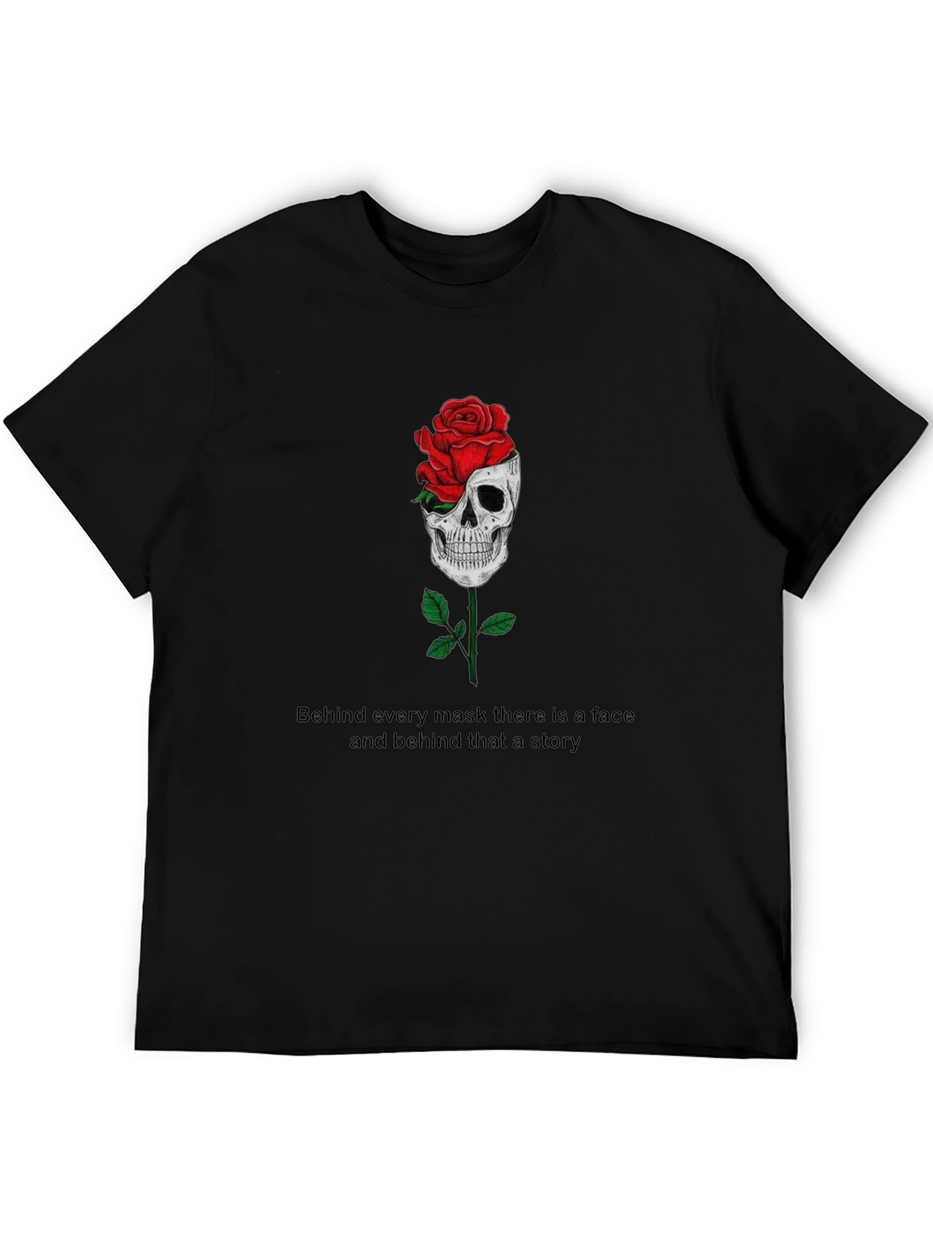 Skull Rose Graphic Tee - Behind Every Mask