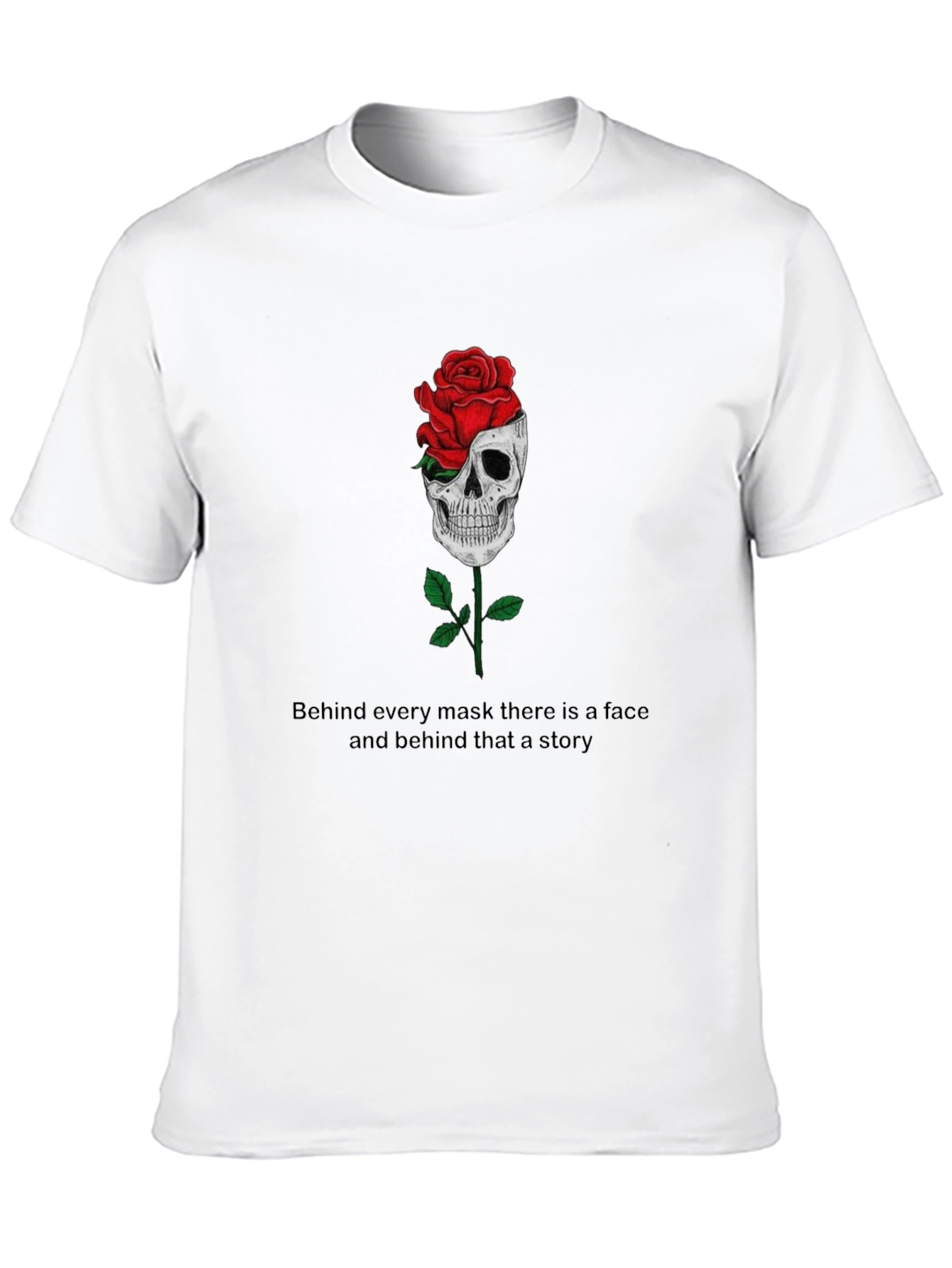 Skull Rose Graphic Tee - Behind Every Mask