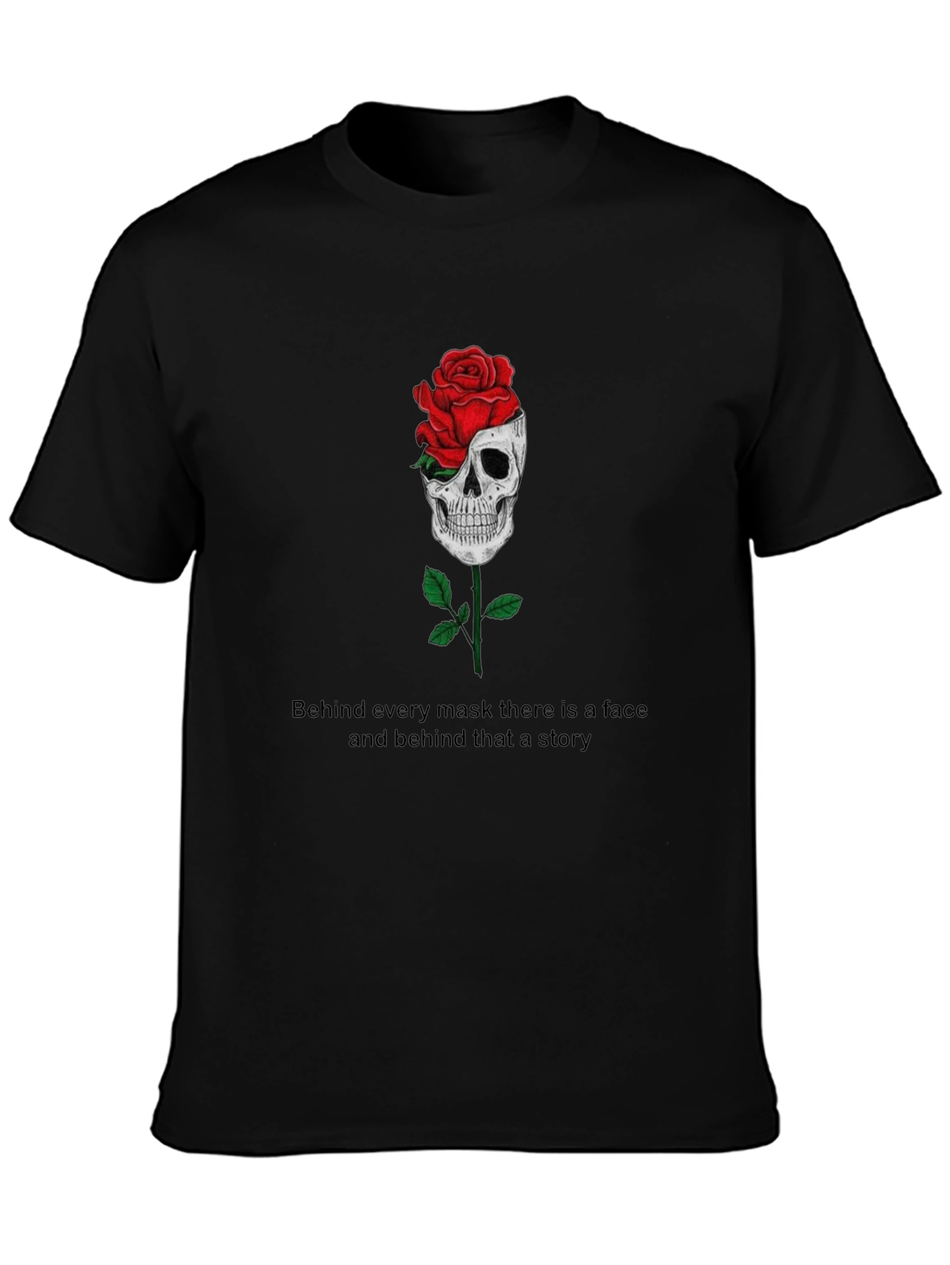 Skull Rose Graphic Tee - Behind Every Mask