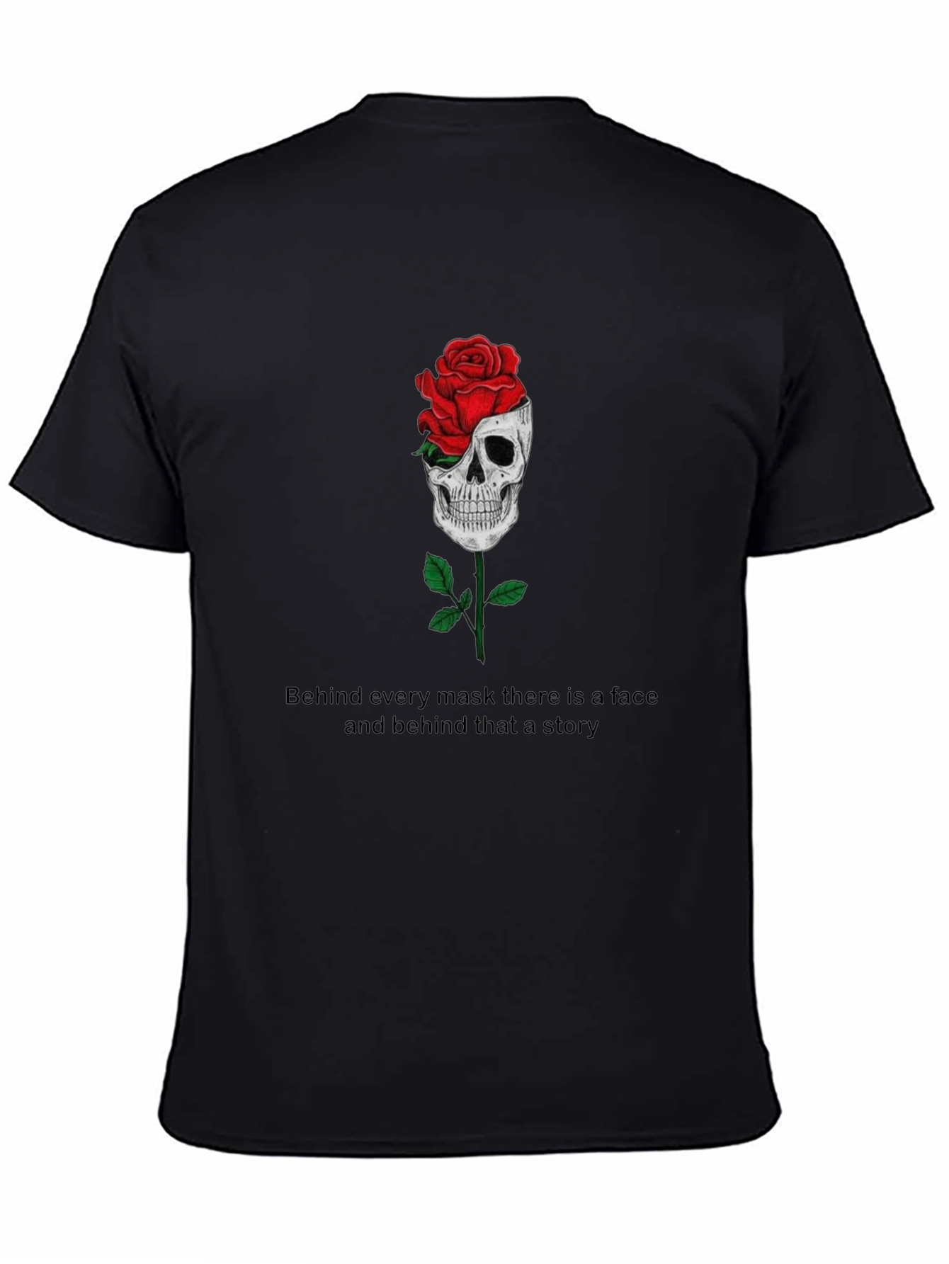 Skull Rose Graphic Tee - Behind Every Mask