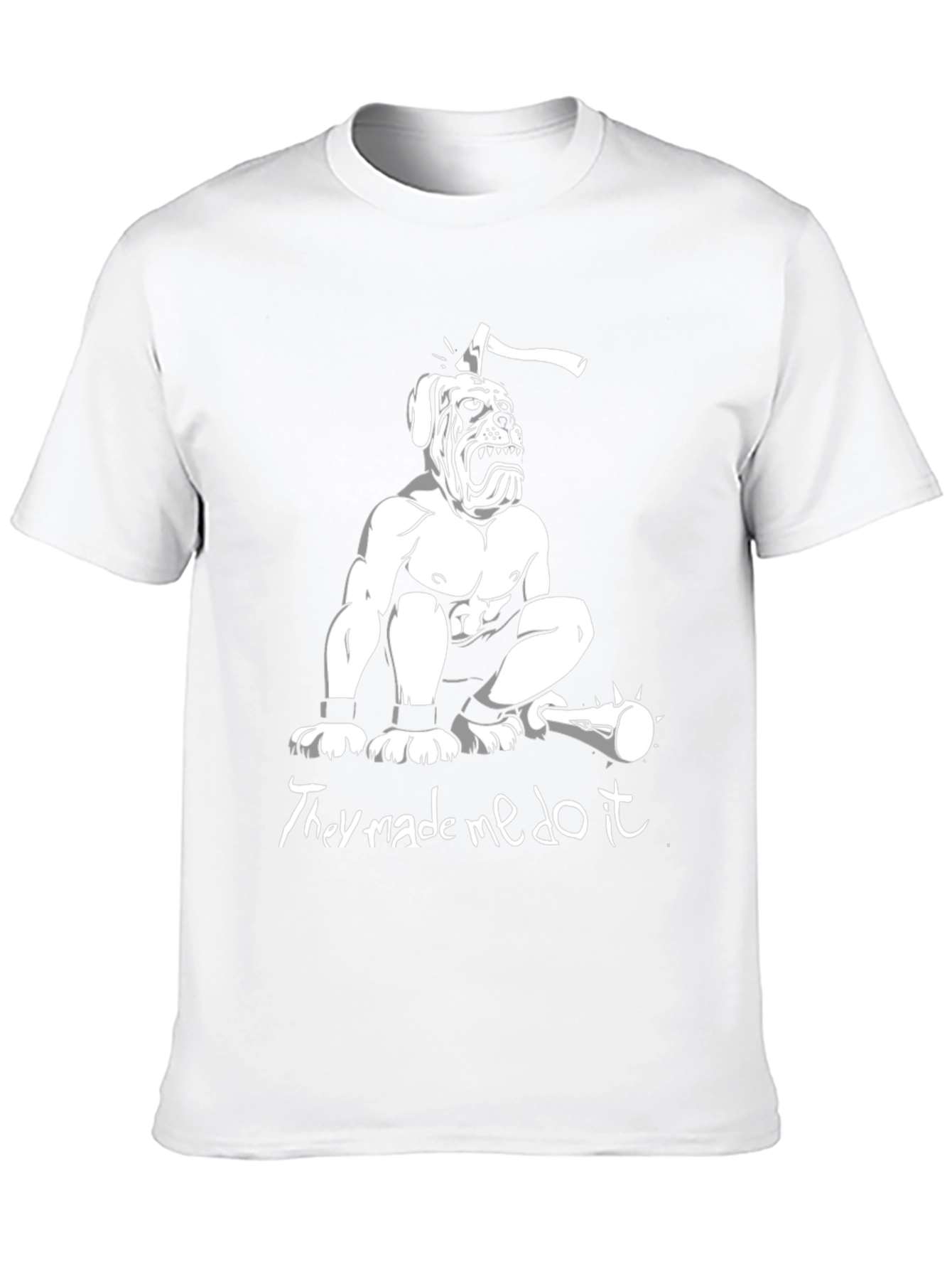 Humorous They Made Me Do It Graphic T-Shirt