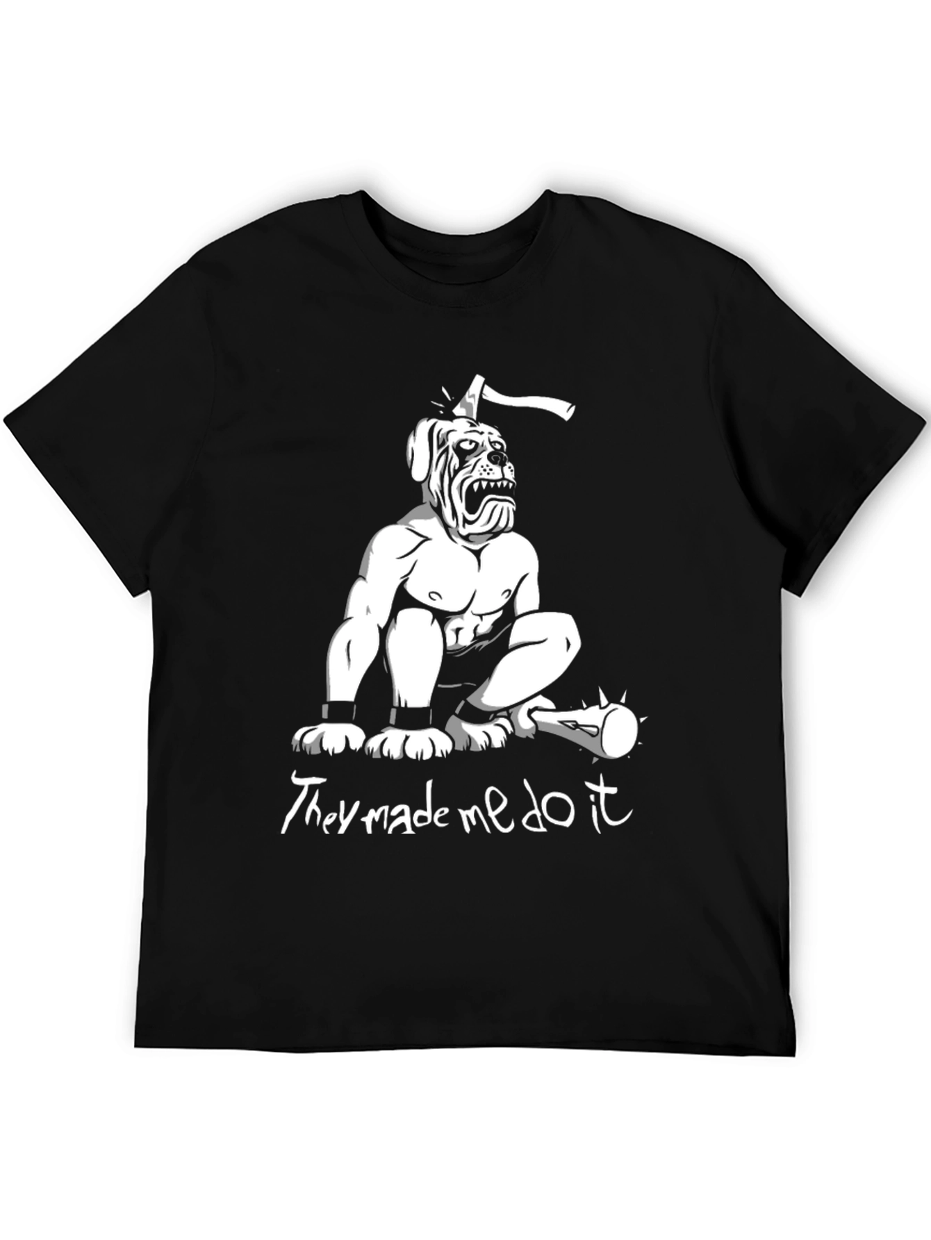 Humorous They Made Me Do It Graphic T-Shirt
