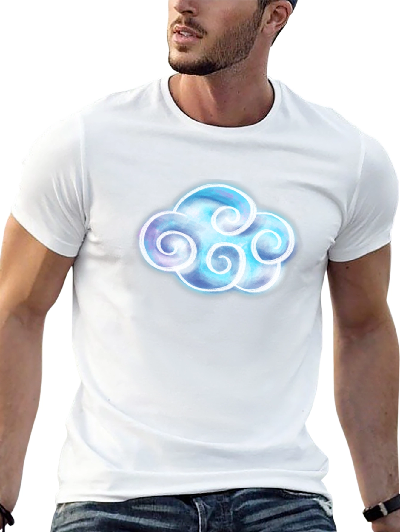 Cool Cloud Graphic Black T-Shirt