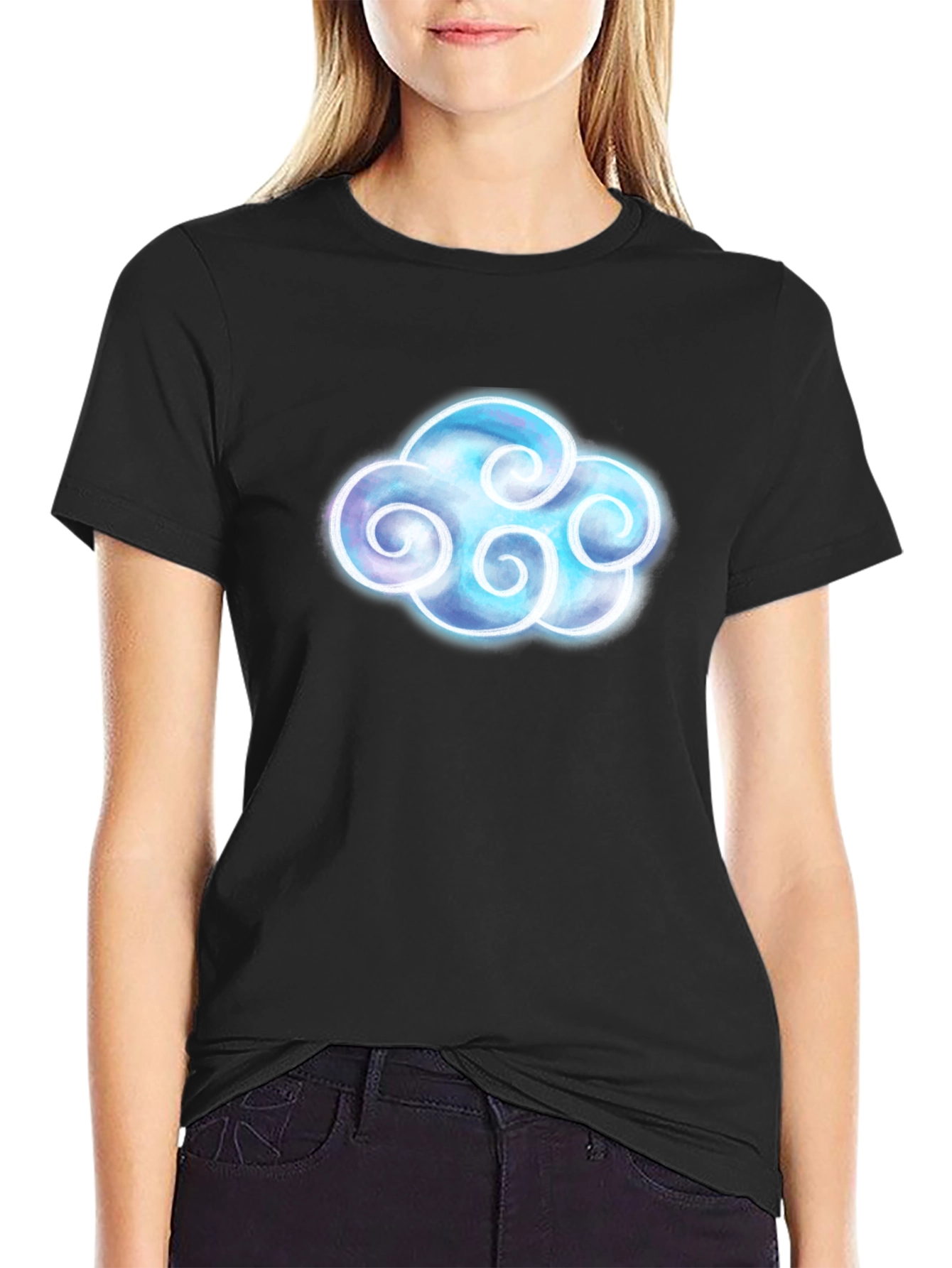 Cool Cloud Graphic Black T-Shirt