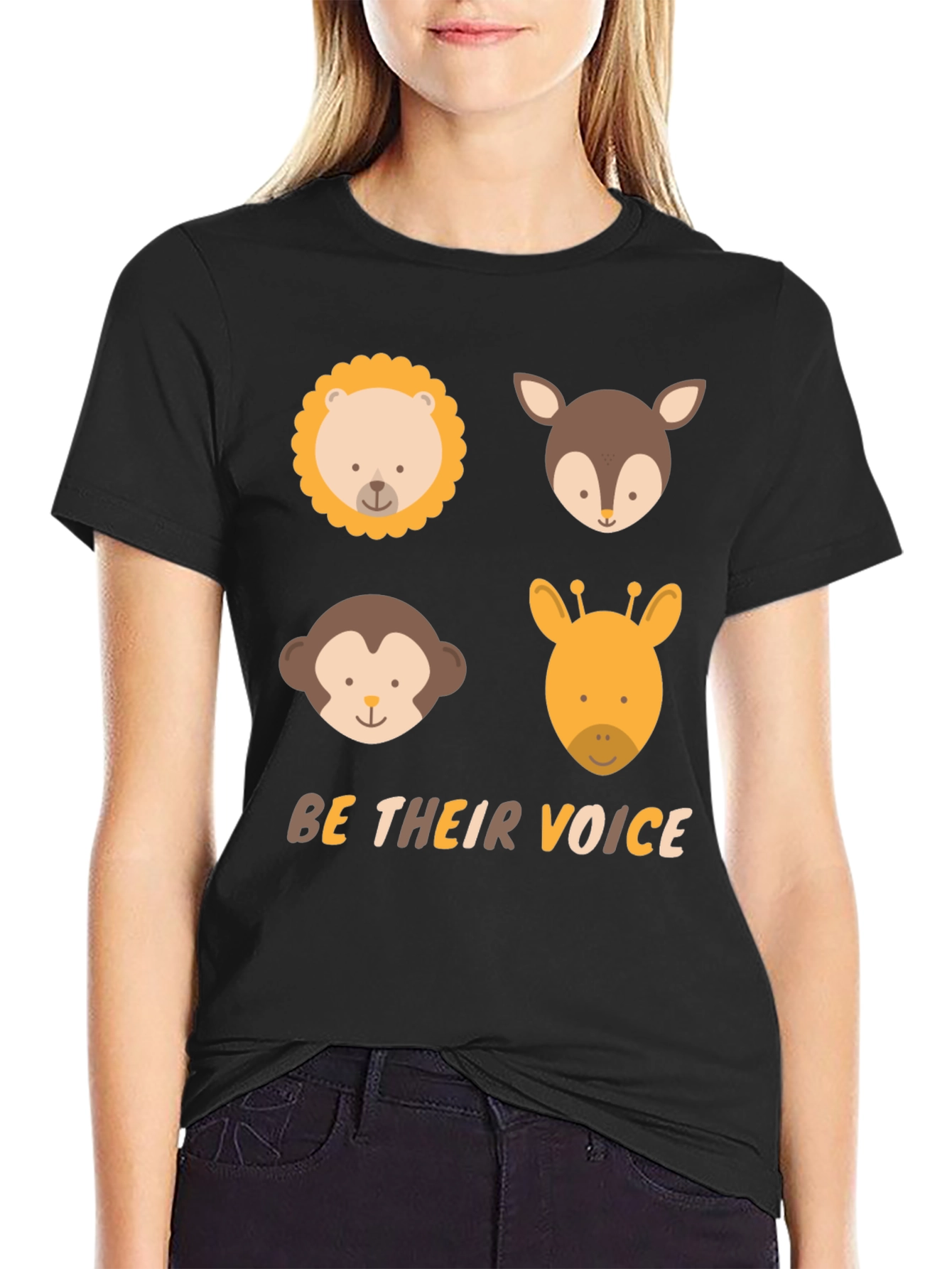 Animal Faces T-Shirt - Be Their Voice Tee