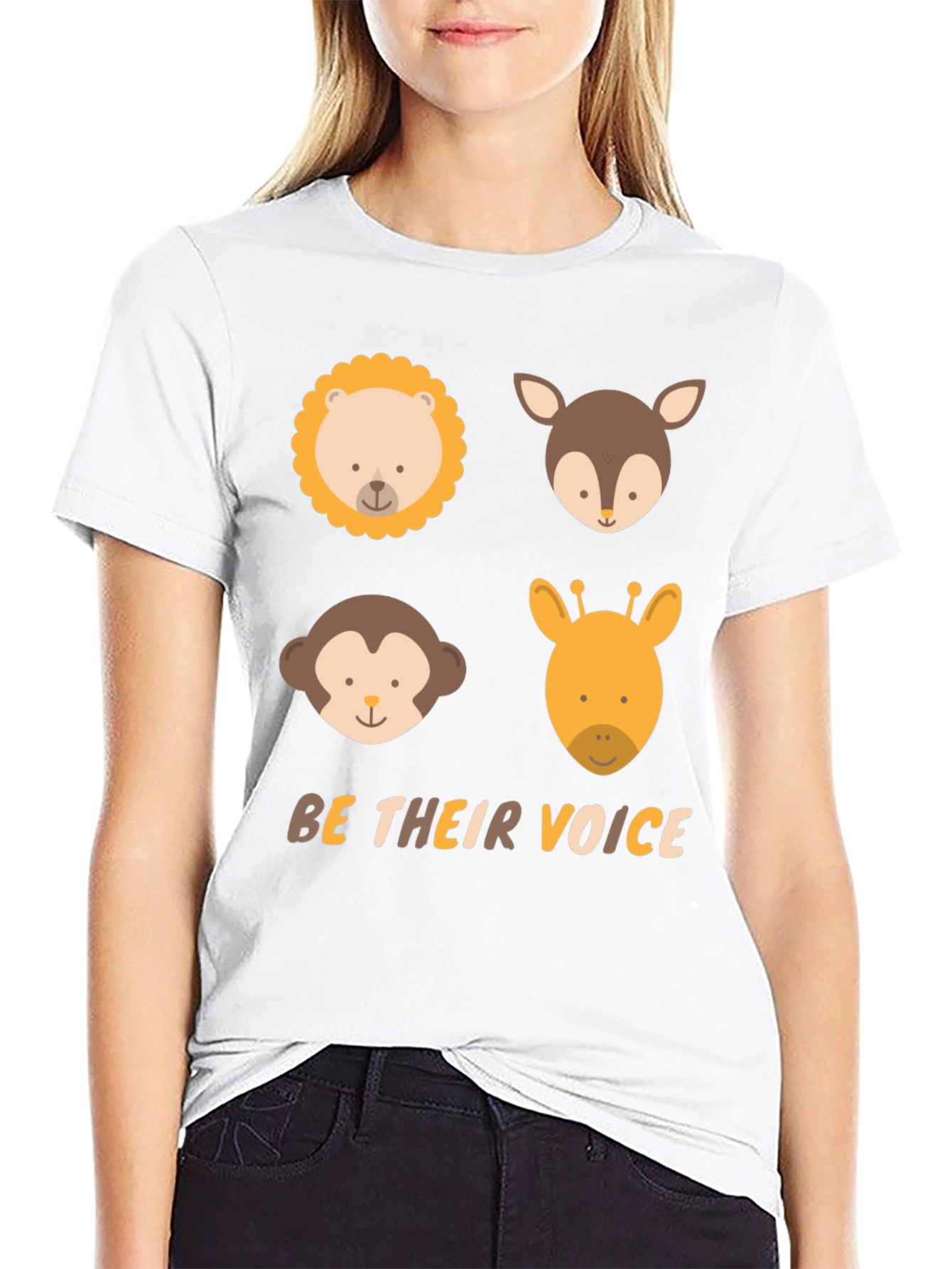 Animal Faces T-Shirt - Be Their Voice Tee