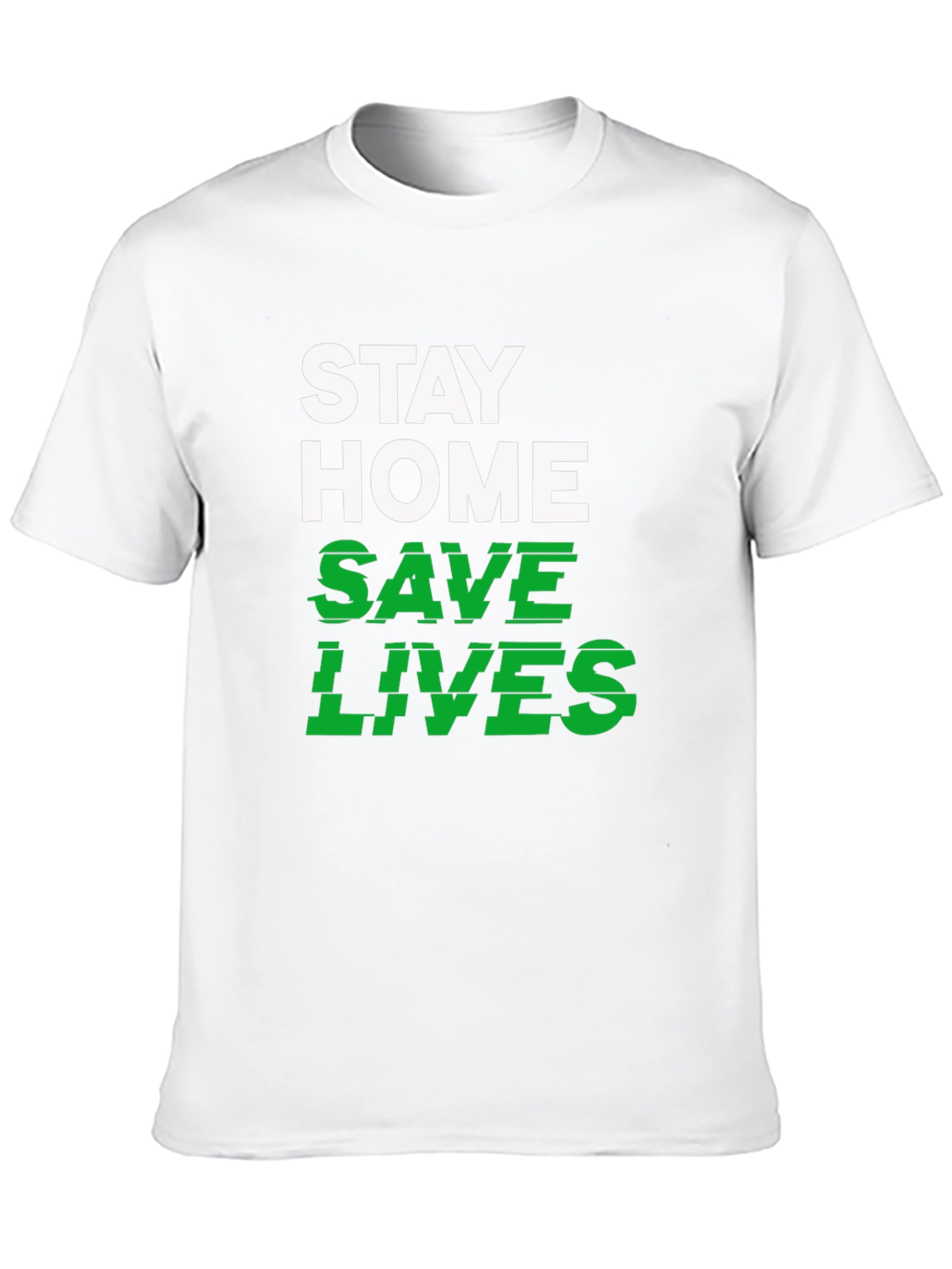 Stay Home Save Lives Graphic Tee - Black