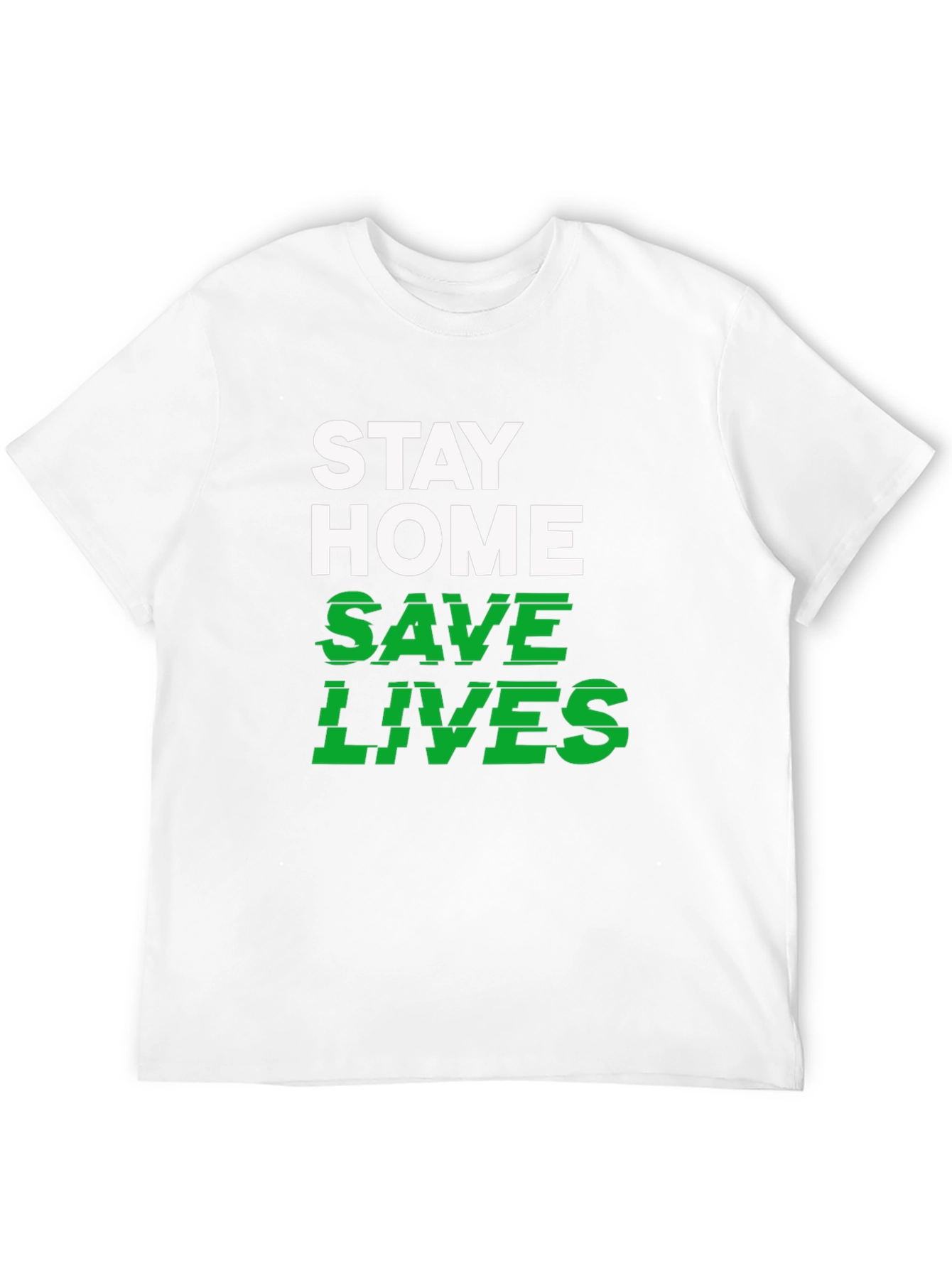 Stay Home Save Lives Graphic Tee - Black