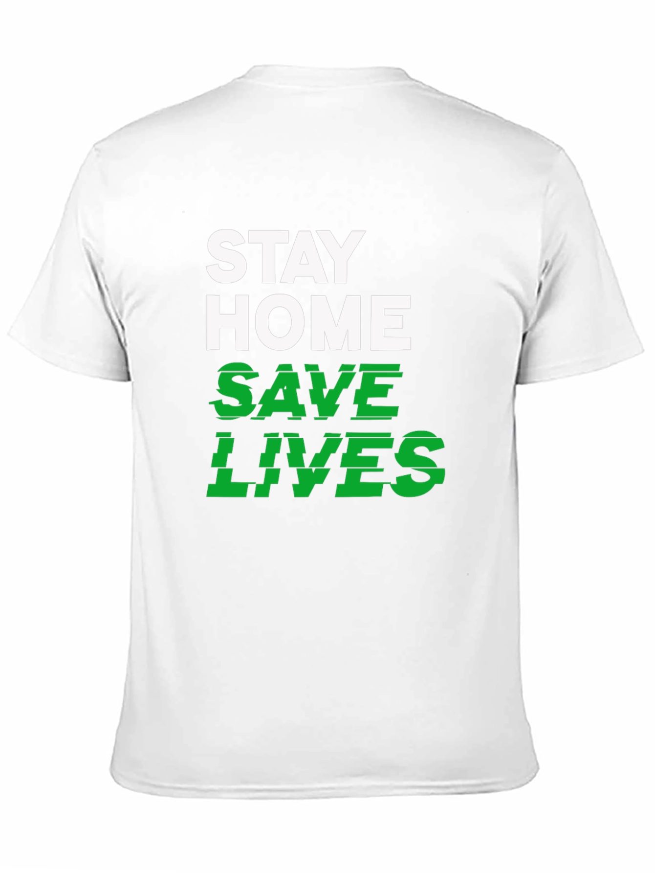 Stay Home Save Lives Graphic Tee - Black