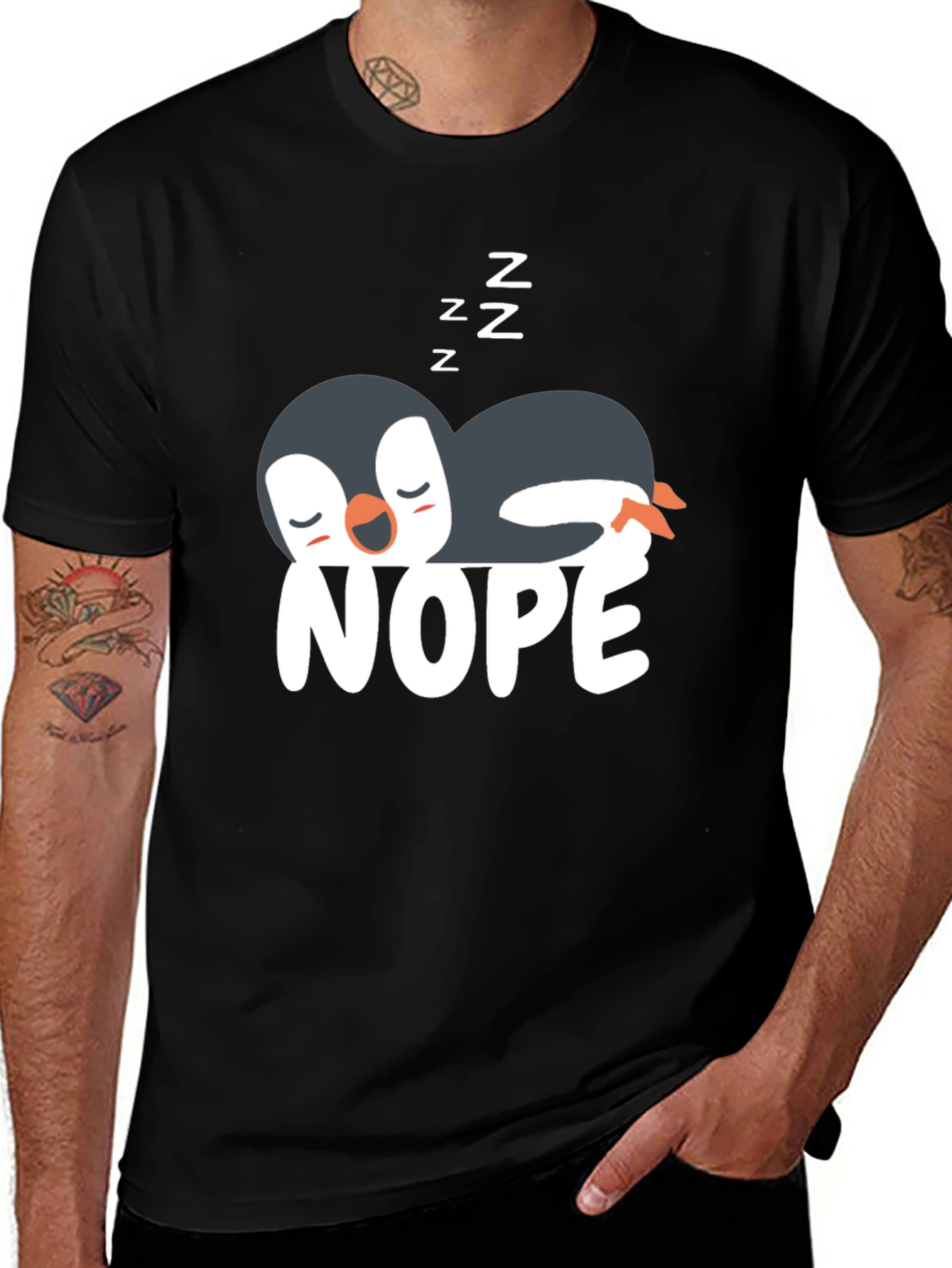Nope Penguin T-Shirt - Funny & Relaxed Style