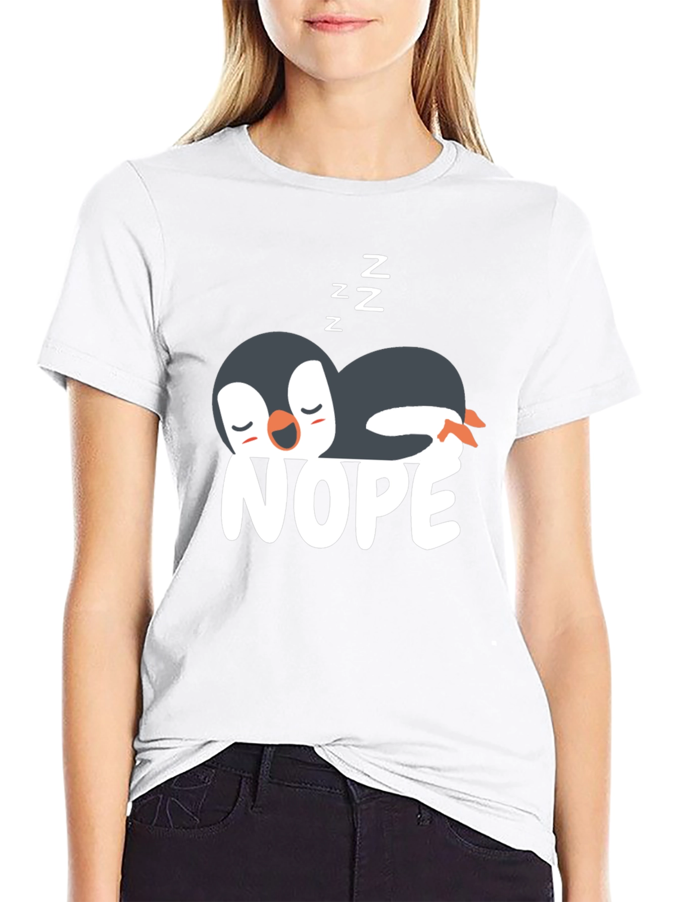 Nope Penguin T-Shirt - Funny & Relaxed Style