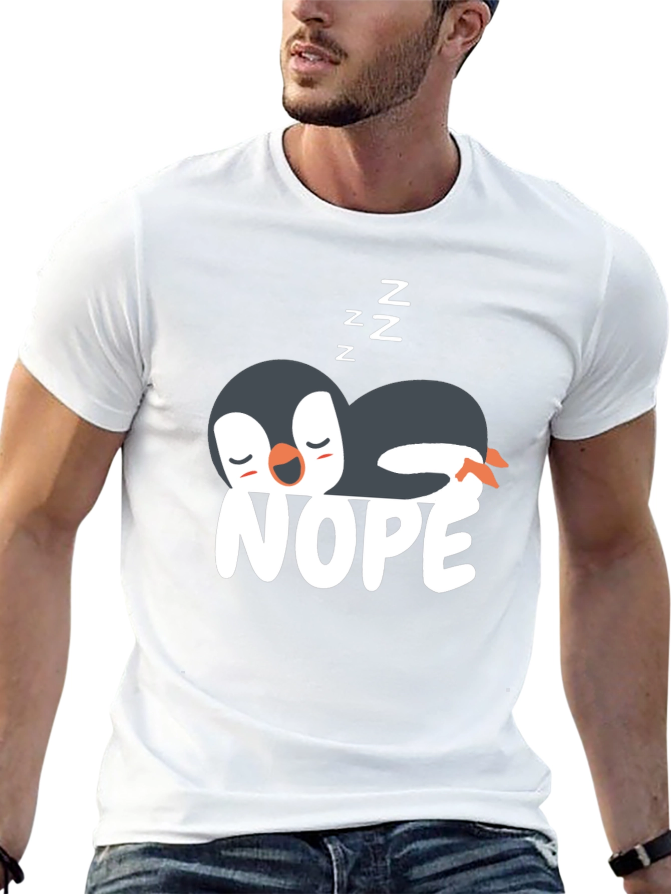Nope Penguin T-Shirt - Funny & Relaxed Style
