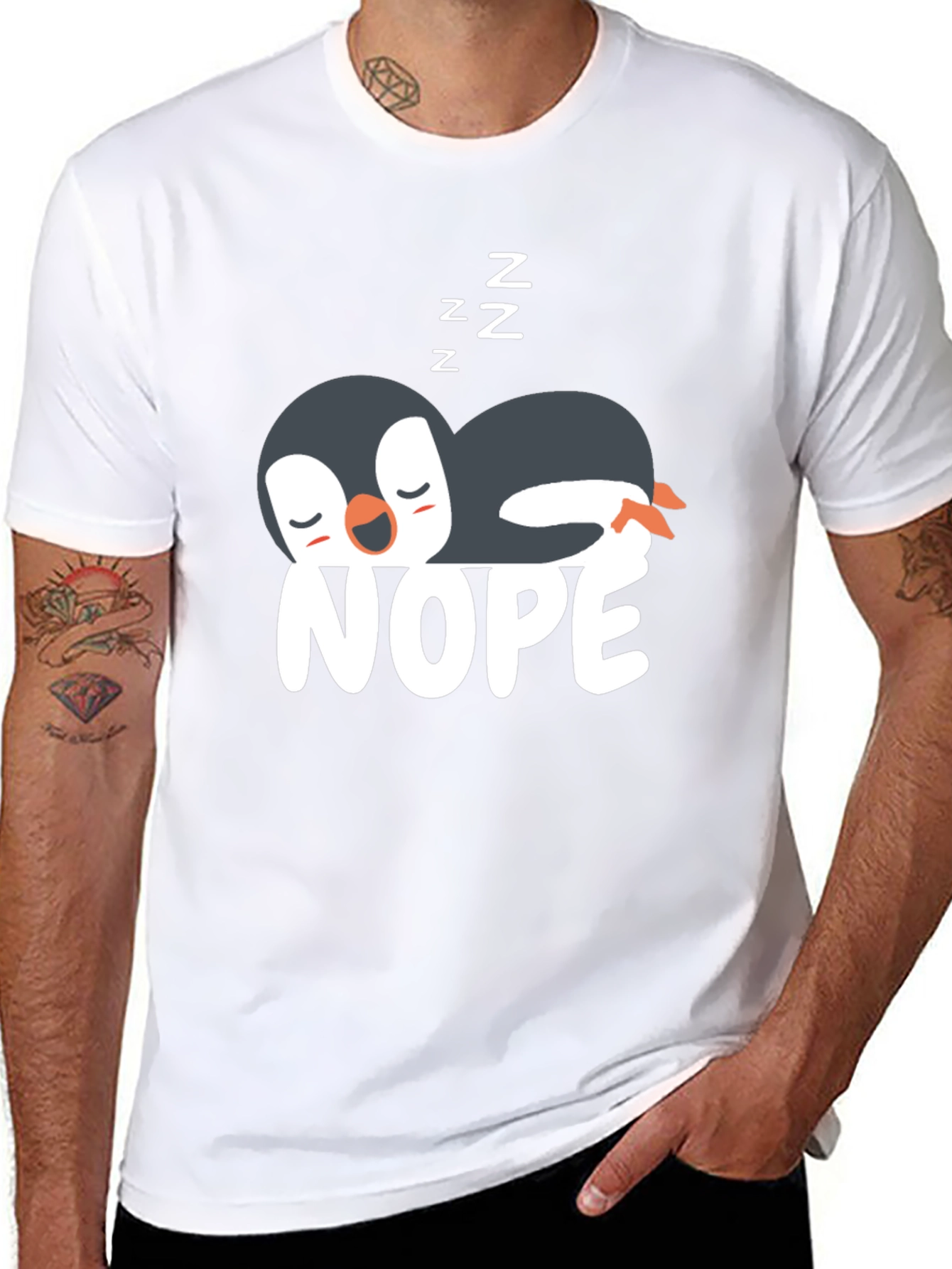 Nope Penguin T-Shirt - Funny & Relaxed Style