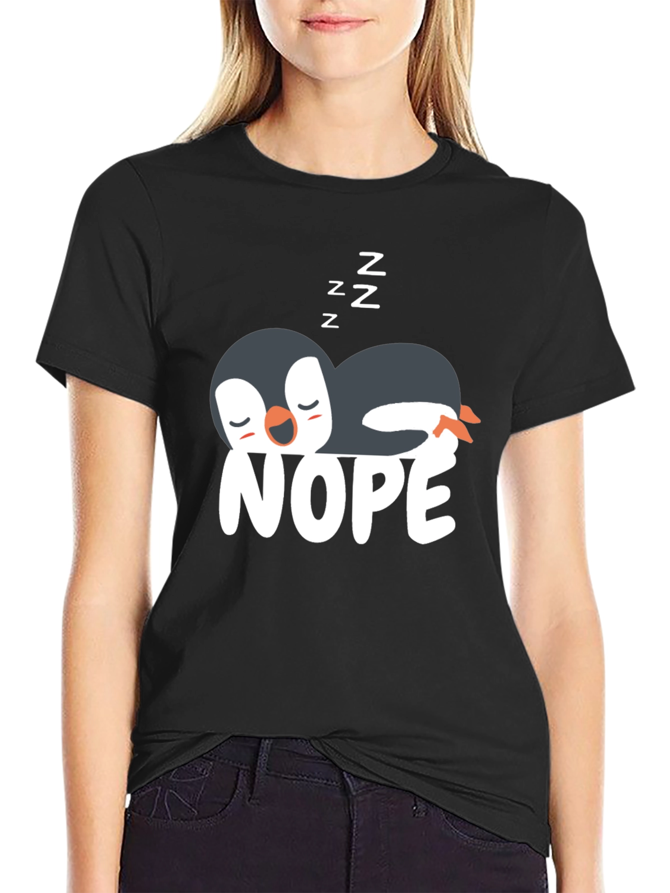 Nope Penguin T-Shirt - Funny & Relaxed Style
