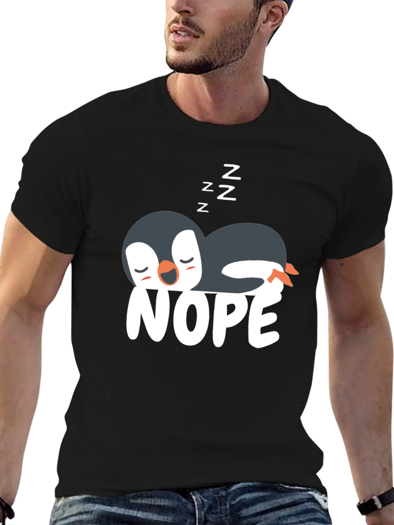 Nope Penguin T-Shirt - Funny & Relaxed Style