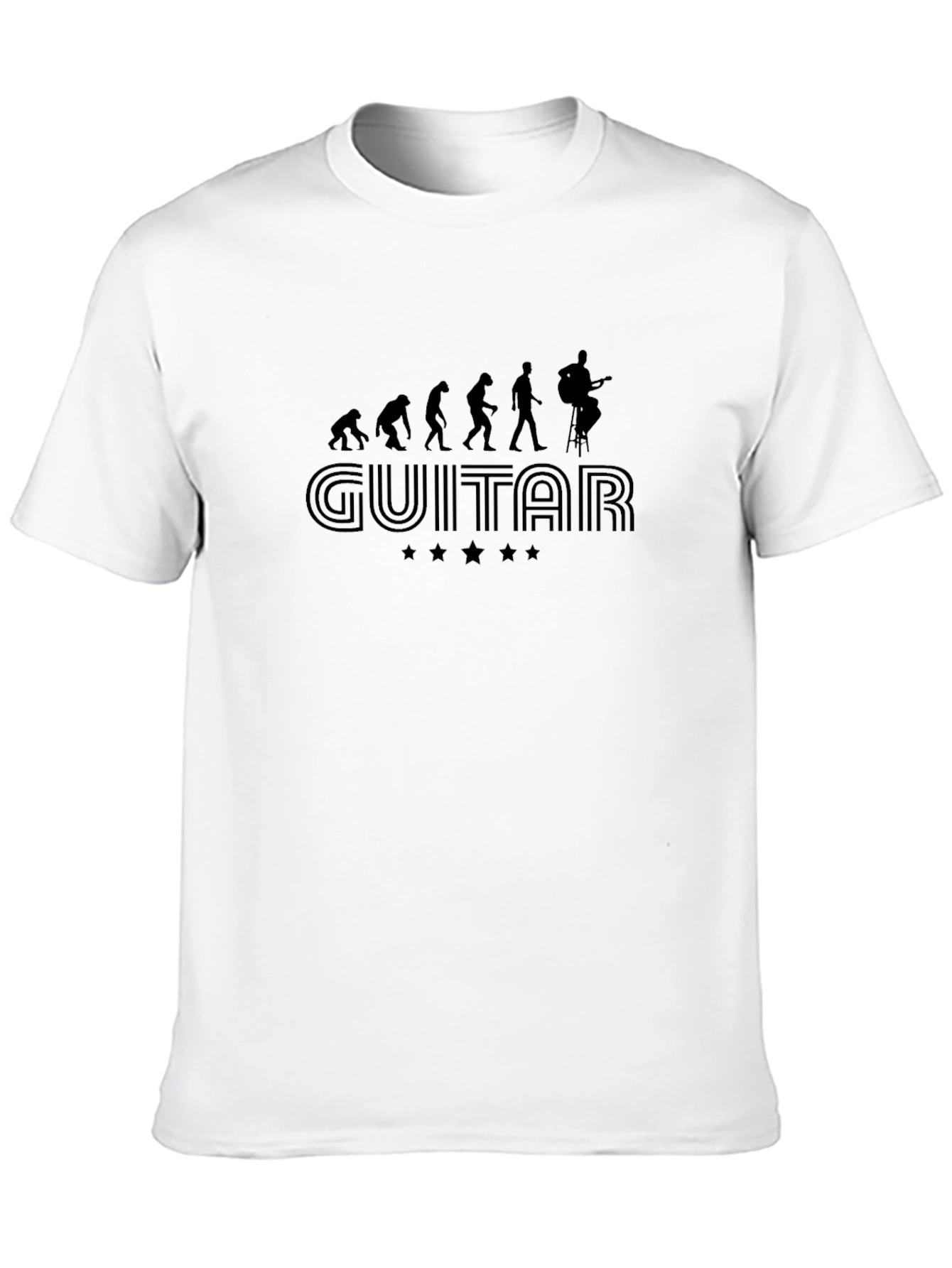 Guitar Evolution Graphic Black T-Shirt