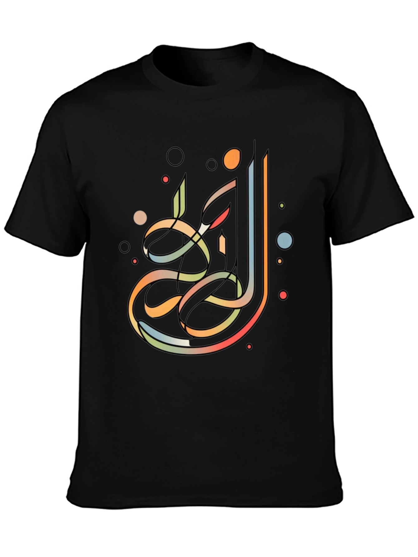 Abstract Arabic Calligraphy Graphic Tee - Modern Casual Style