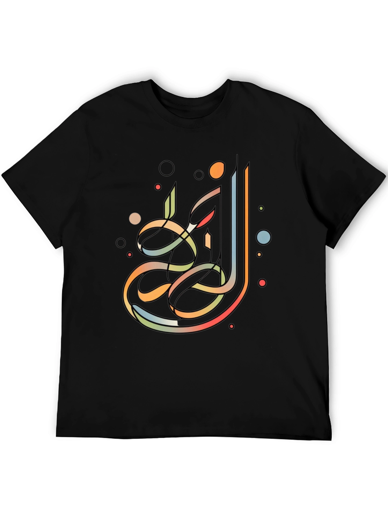 Abstract Arabic Calligraphy Graphic Tee - Modern Casual Style