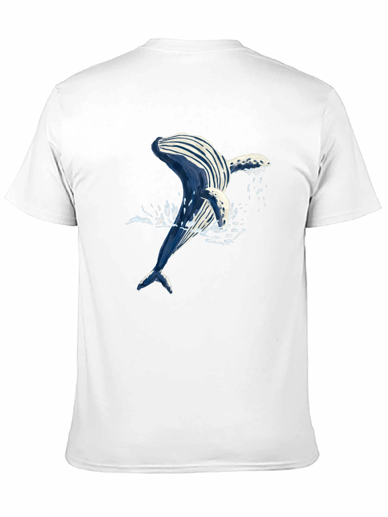 Whale Graphic Tee - Black Cotton T-Shirt