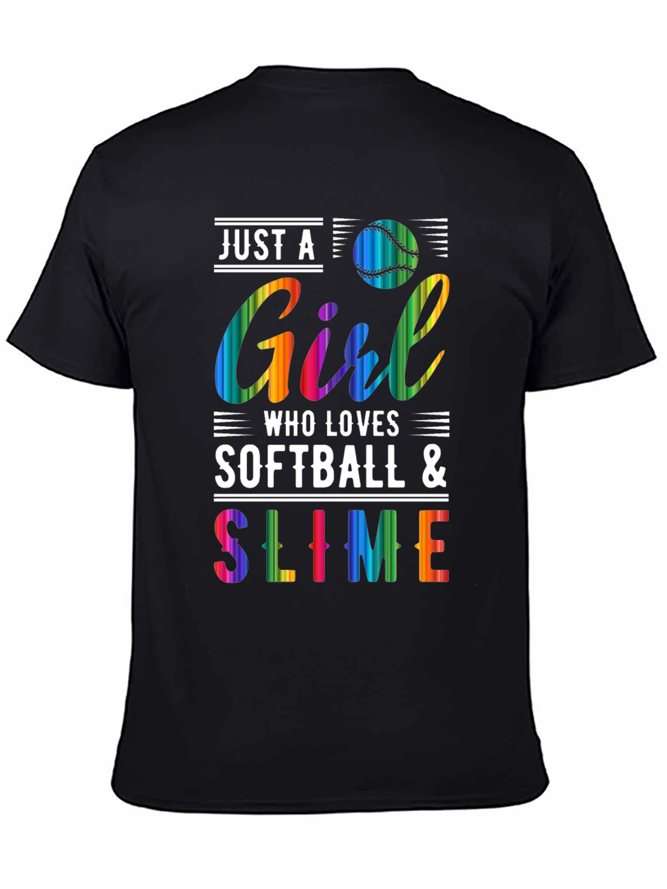Girl Loves Softball & Slime Graphic Tee