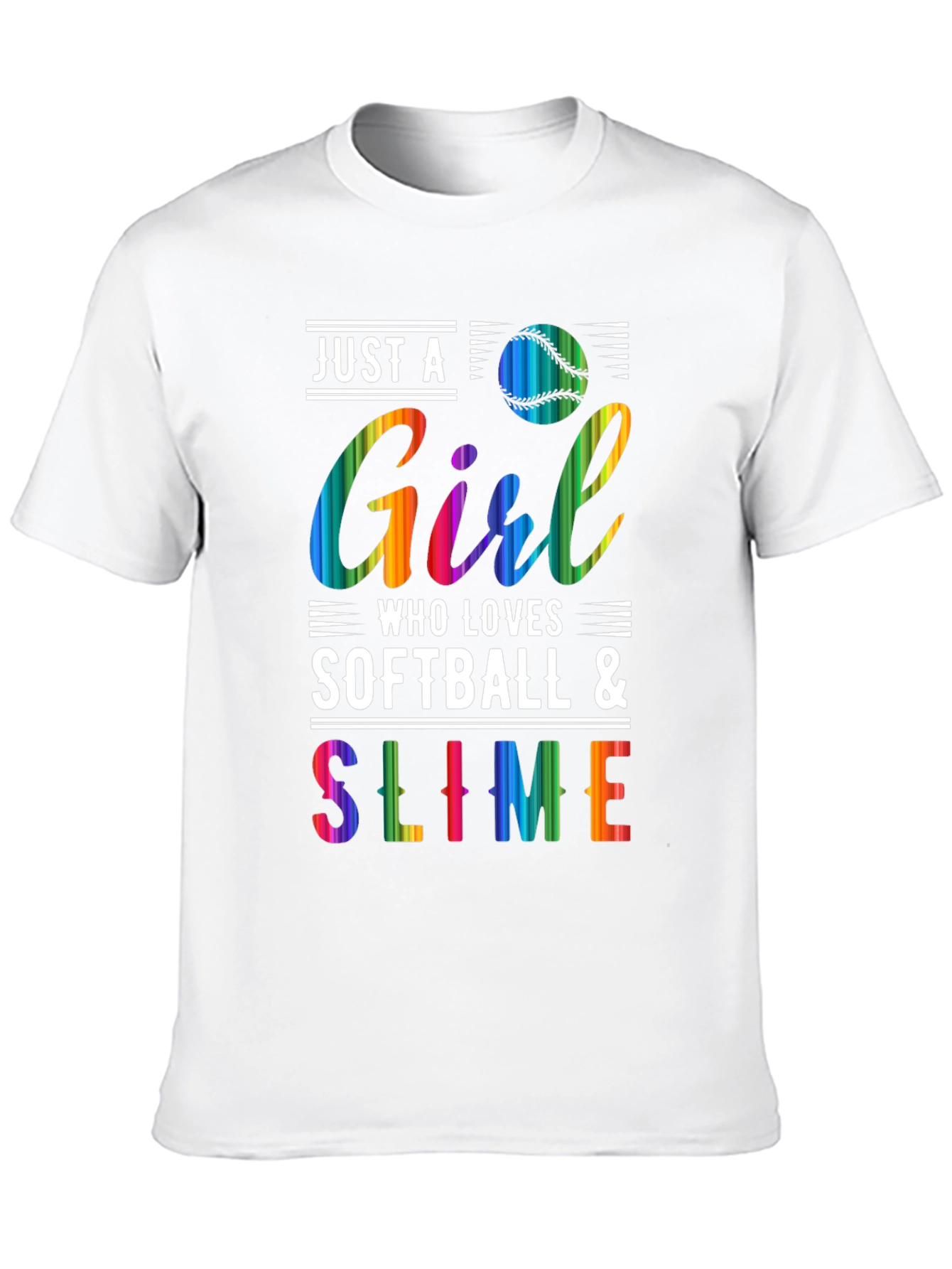 Girl Loves Softball & Slime Graphic Tee