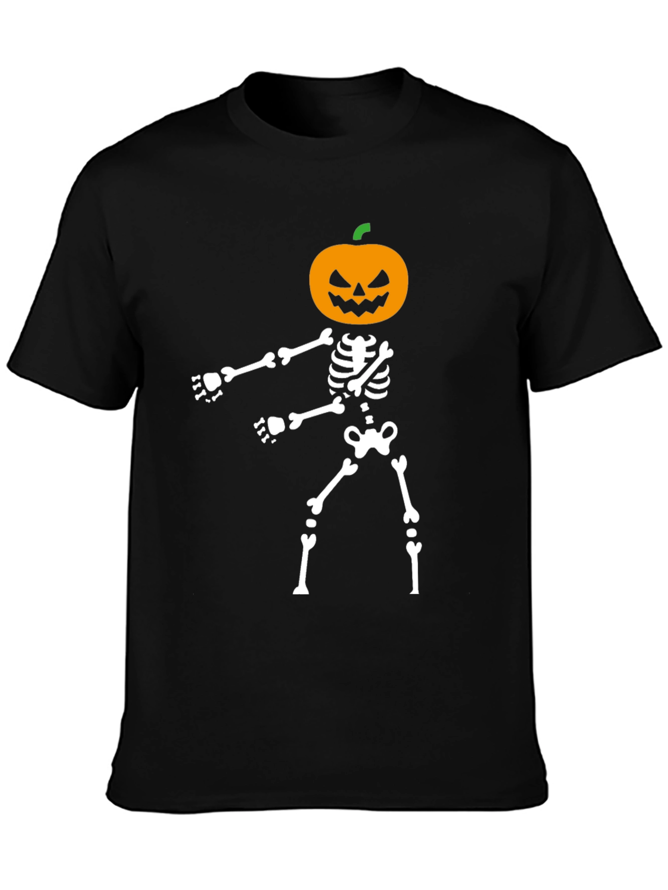 Halloween Pumpkin Skeleton Graphic Tee