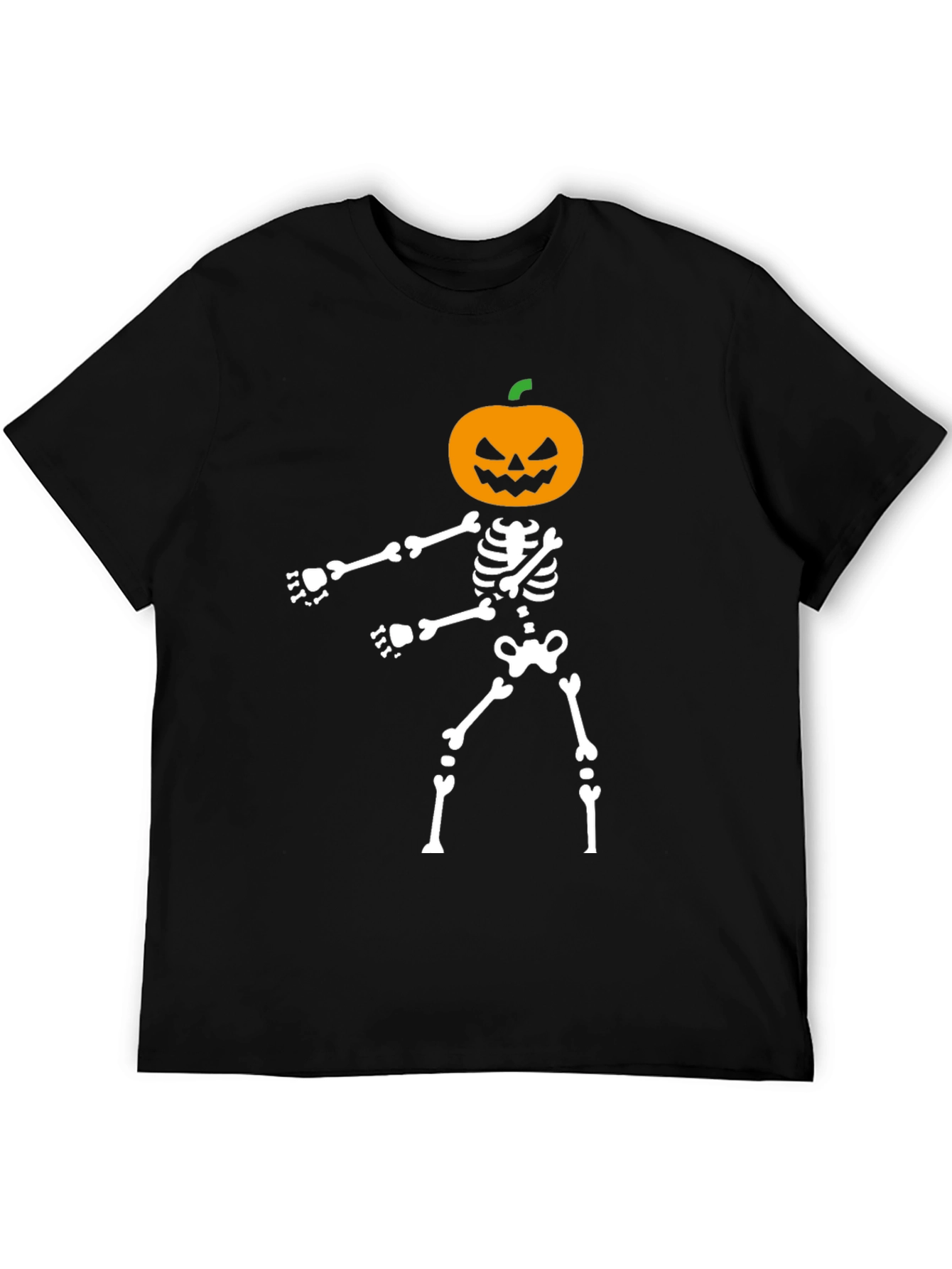 Halloween Pumpkin Skeleton Graphic Tee