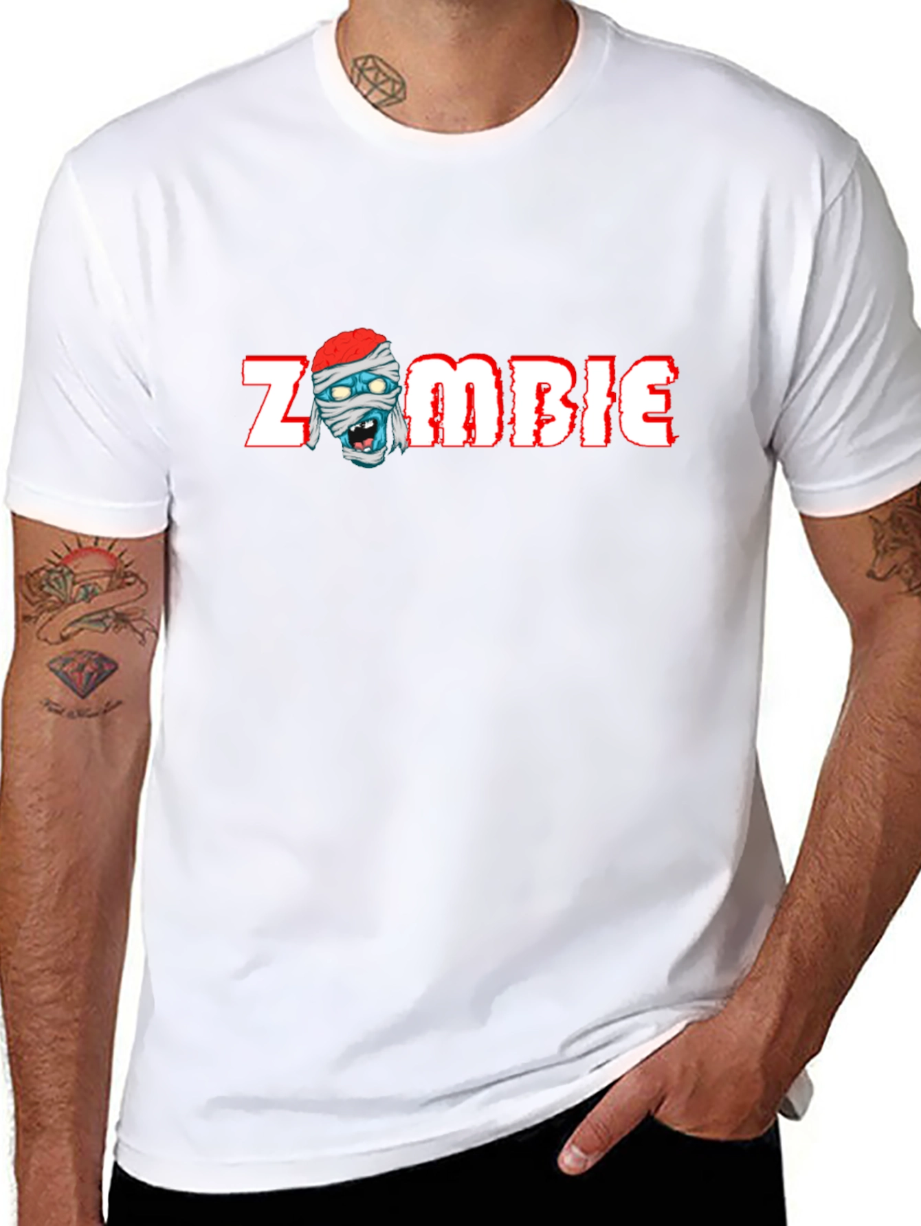 Zombie Mummy Graphic Black T-Shirt
