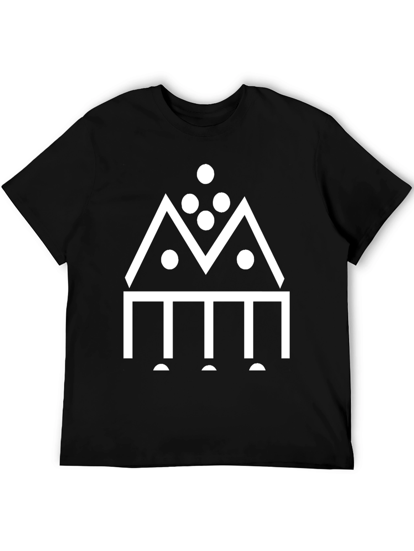 Geometric Symbol Black T-Shirt