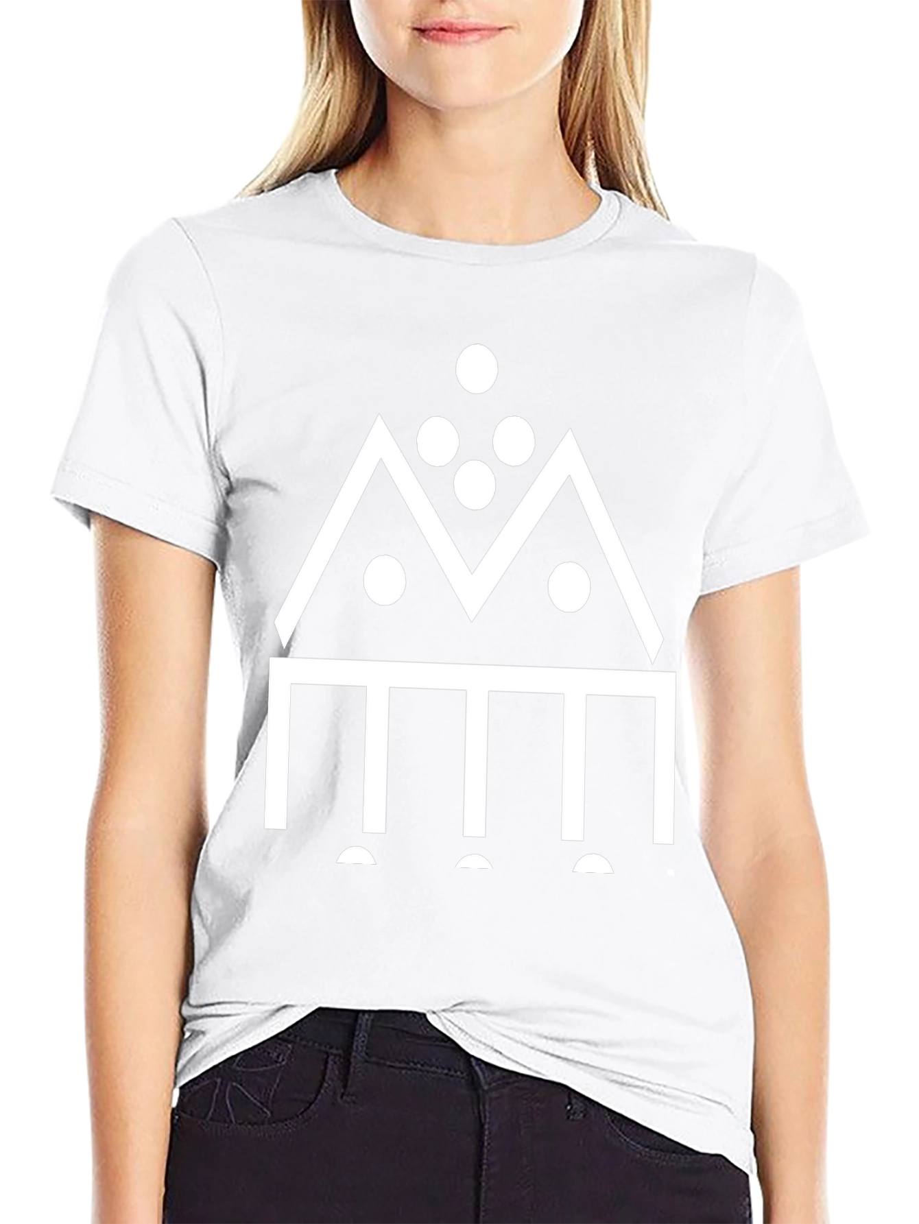 Geometric Symbol Black T-Shirt
