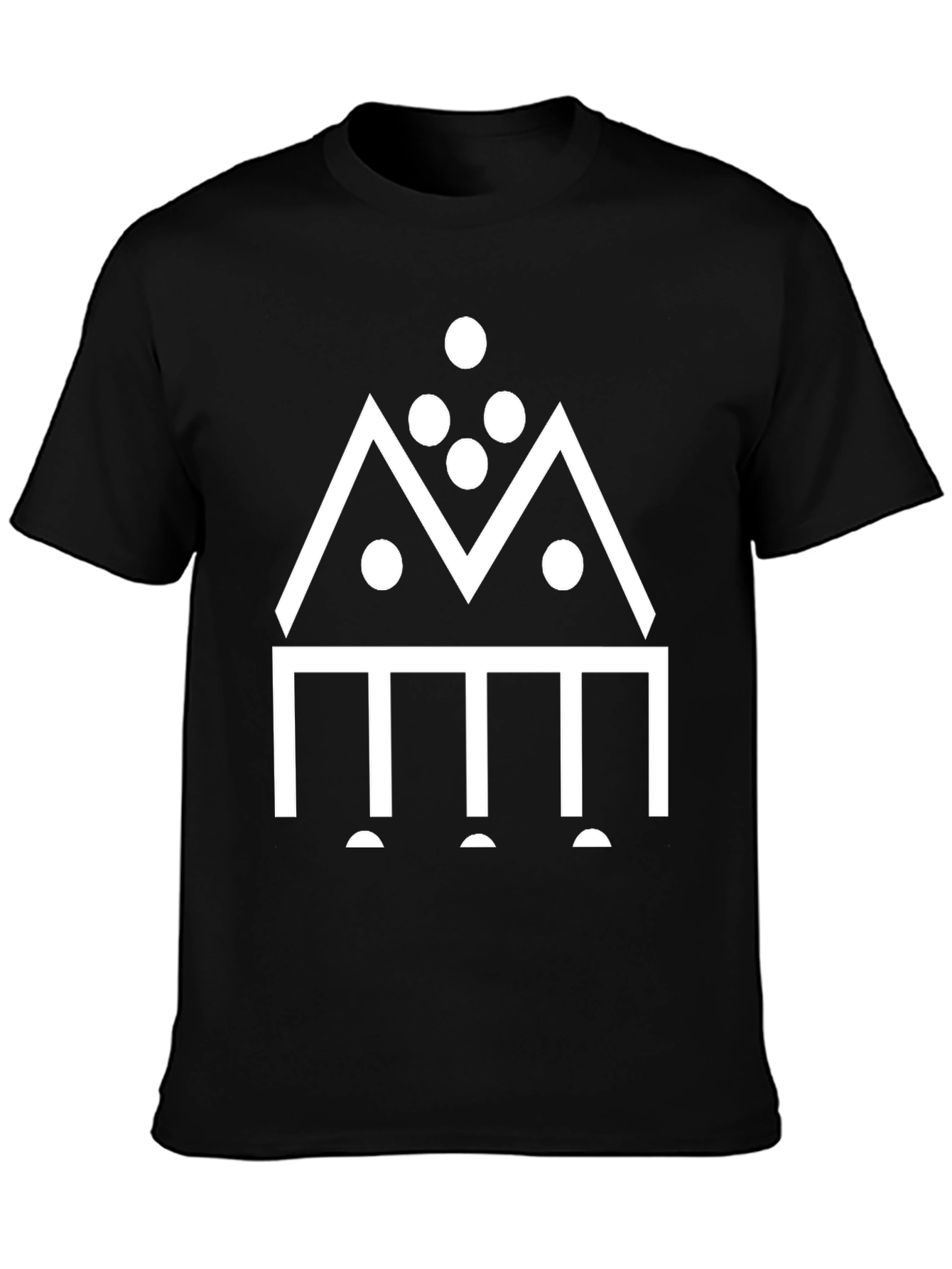 Geometric Symbol Black T-Shirt