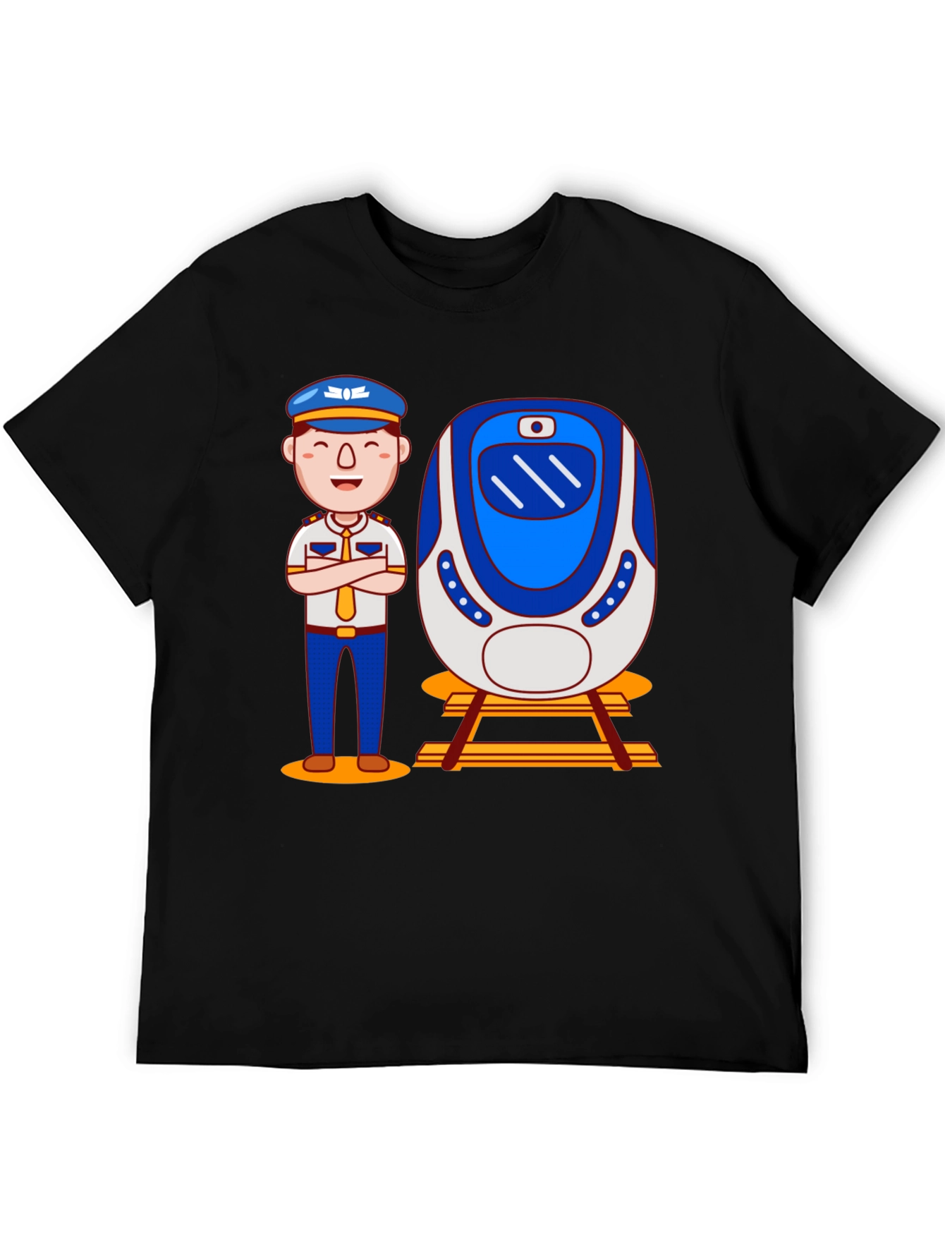 Train Conductor Graphic T-Shirt