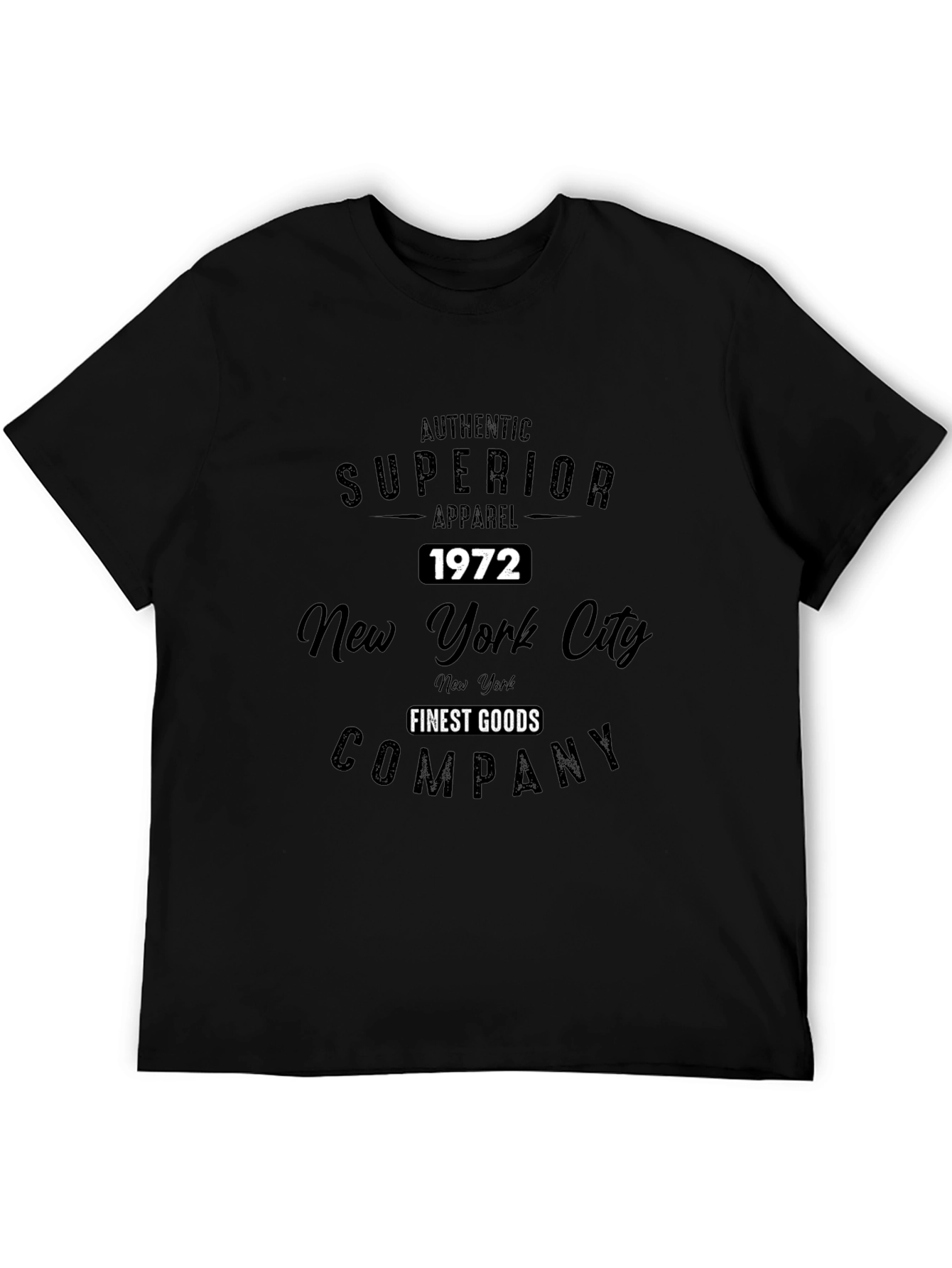 Superior Apparel 1972 Black T-Shirt
