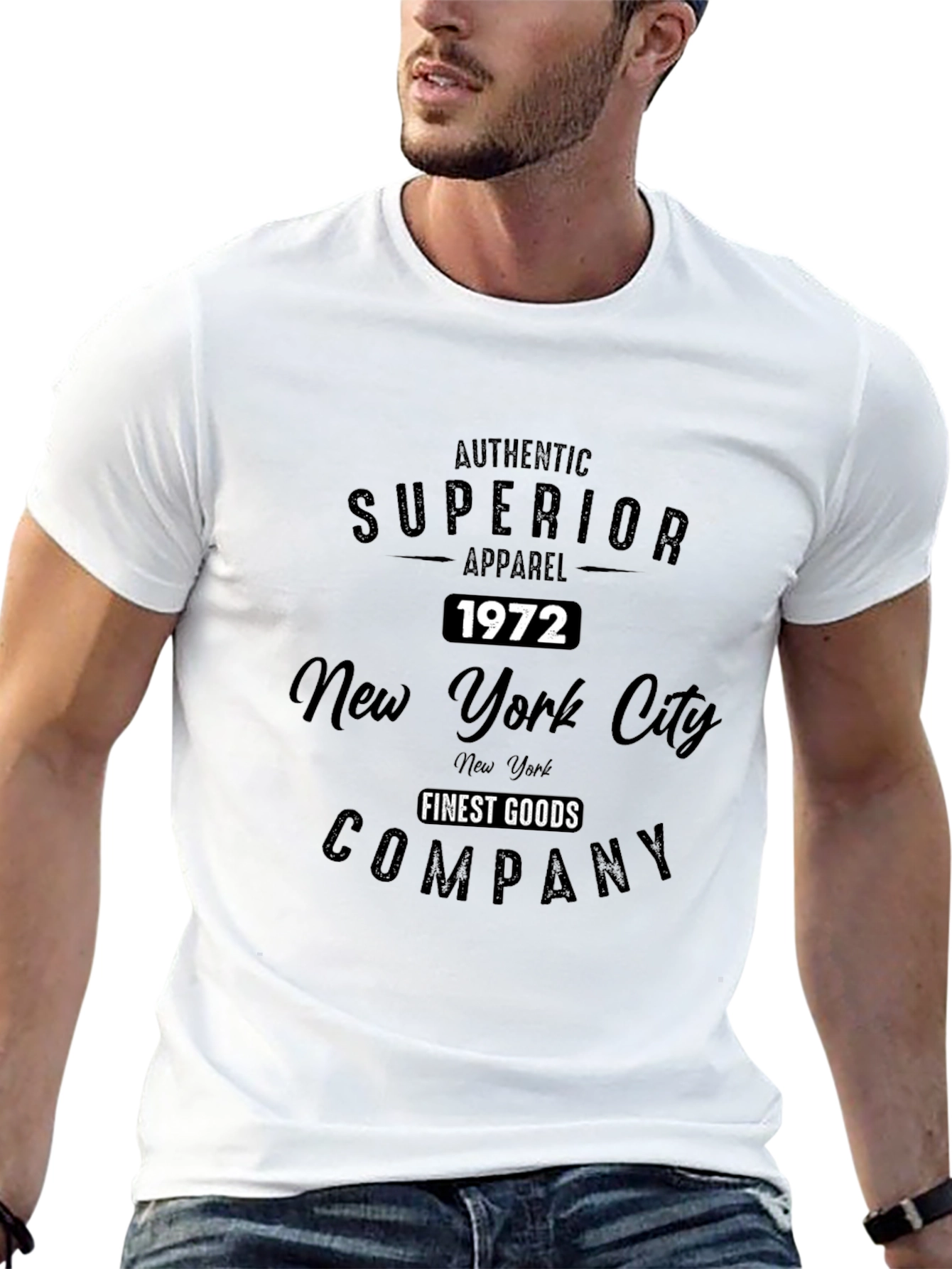 Superior Apparel 1972 Black T-Shirt