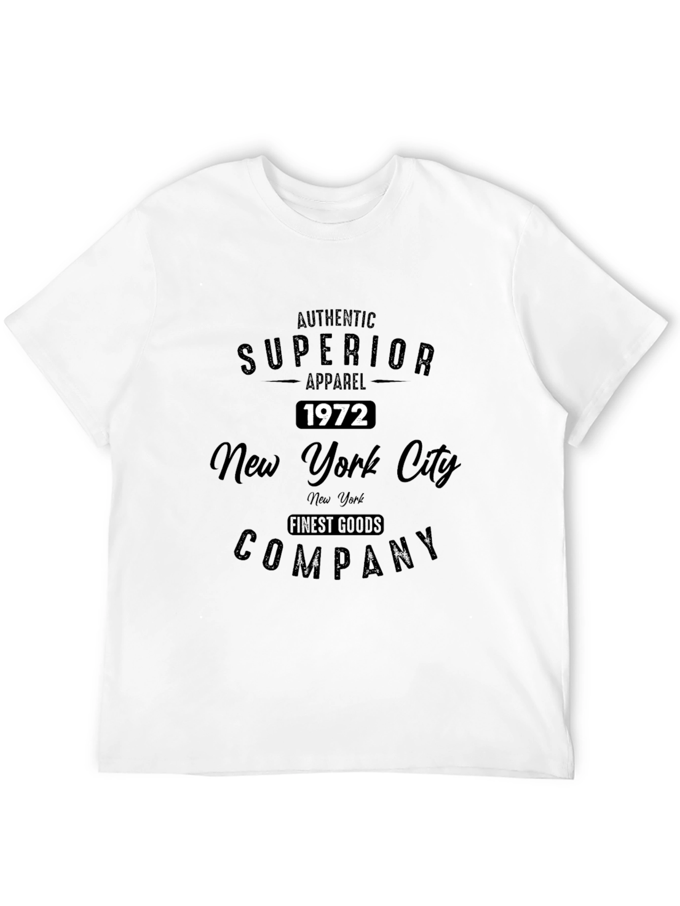 Superior Apparel 1972 Black T-Shirt