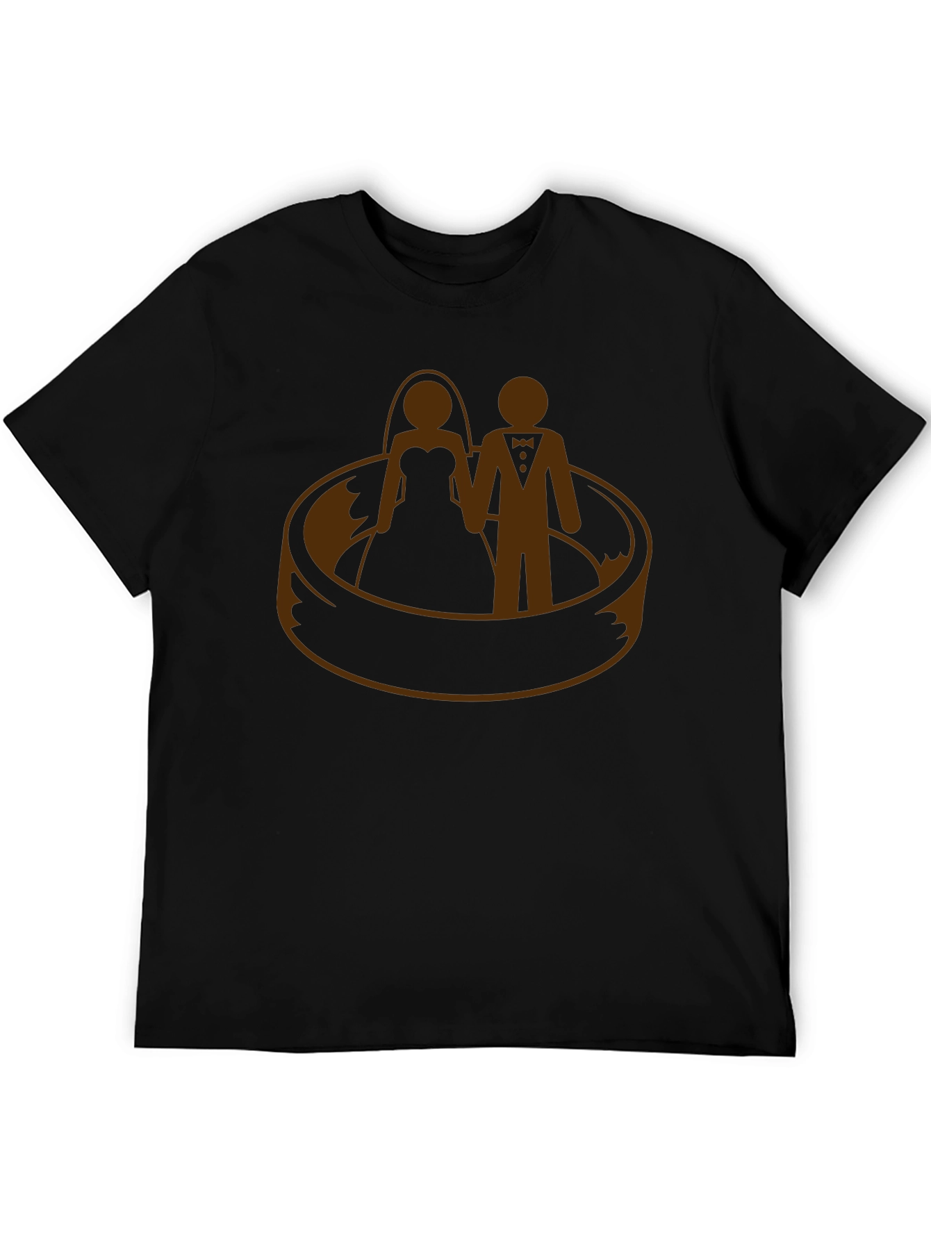 Wedding Ring T-Shirt - Bride and Groom Graphic Tee
