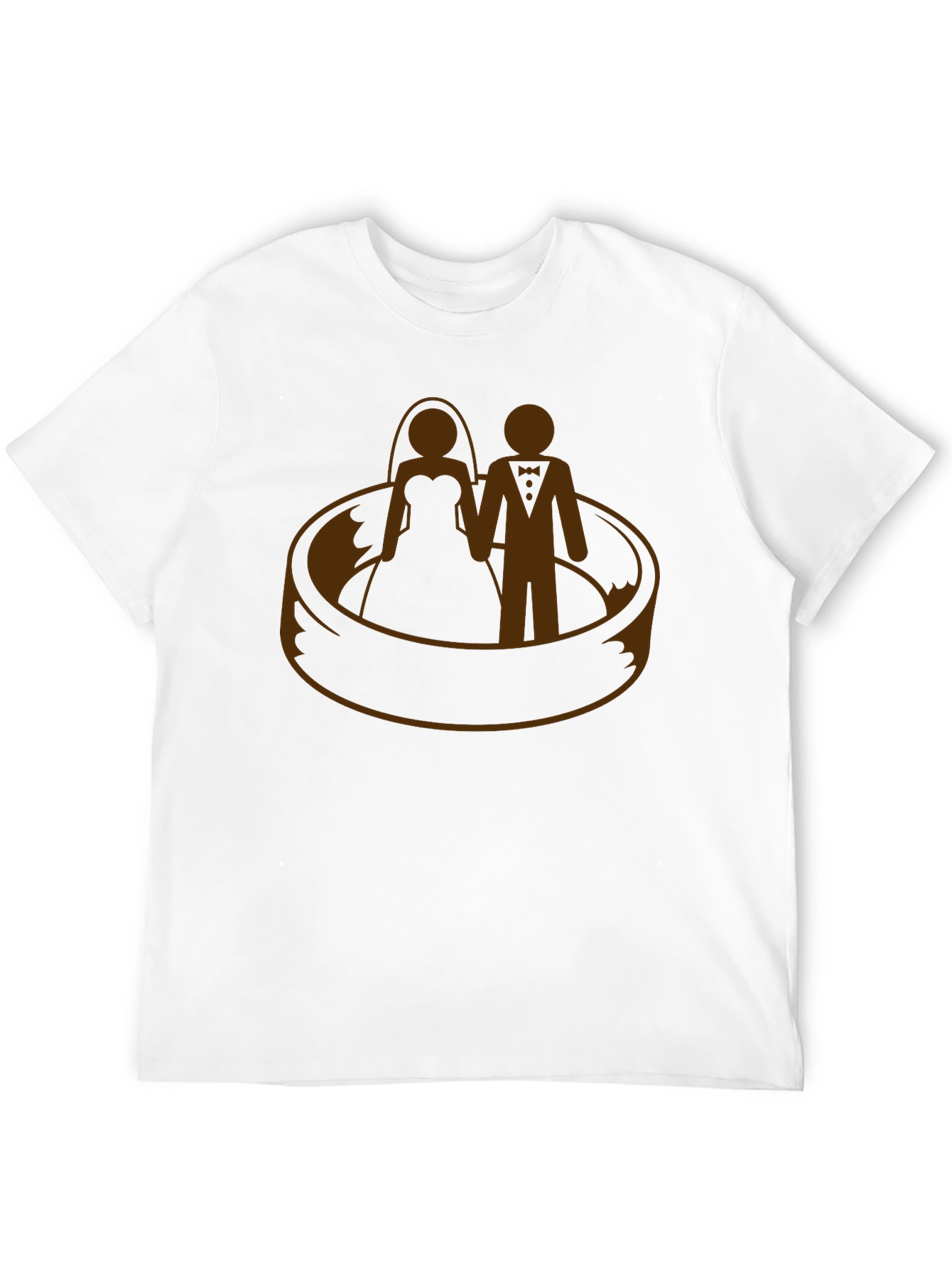 Wedding Ring T-Shirt - Bride and Groom Graphic Tee