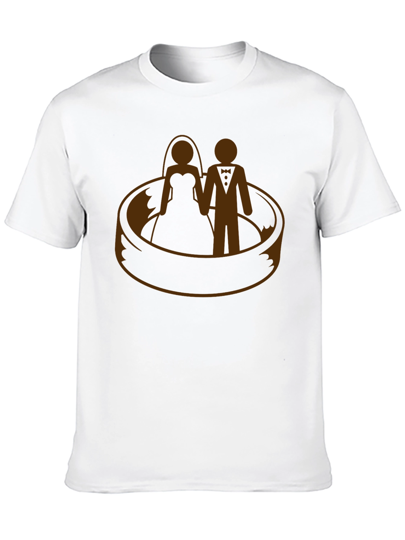 Wedding Ring T-Shirt - Bride and Groom Graphic Tee