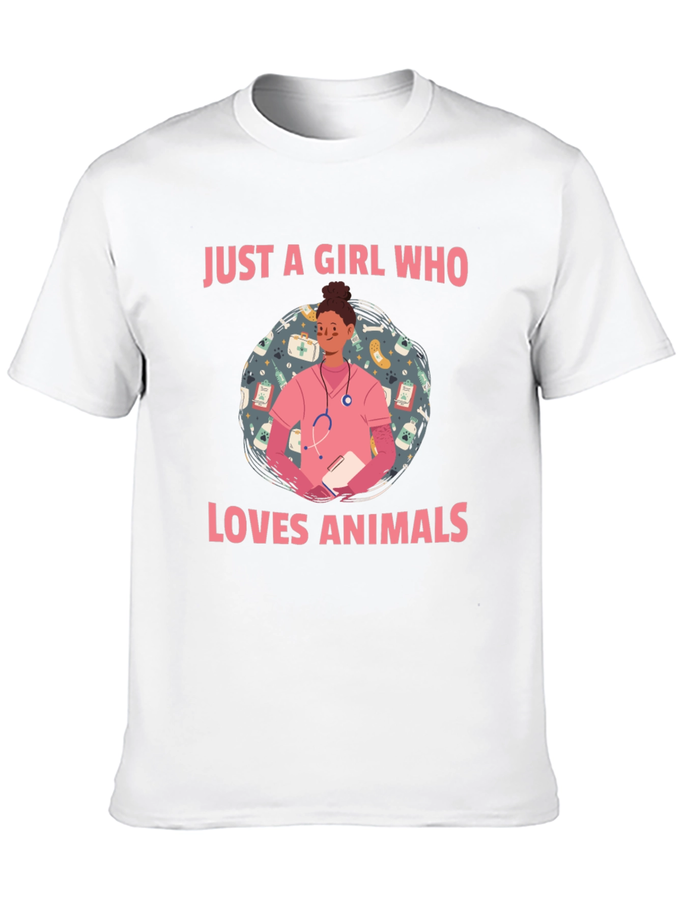Animal Lover Vet Tech T-Shirt - Cute Design
