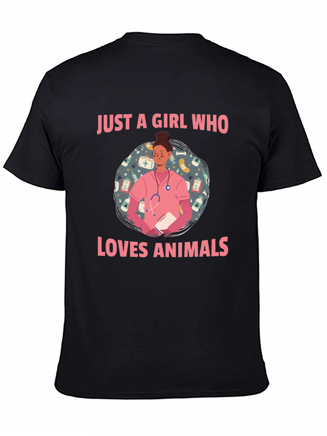 Animal Lover Vet Tech T-Shirt - Cute Design