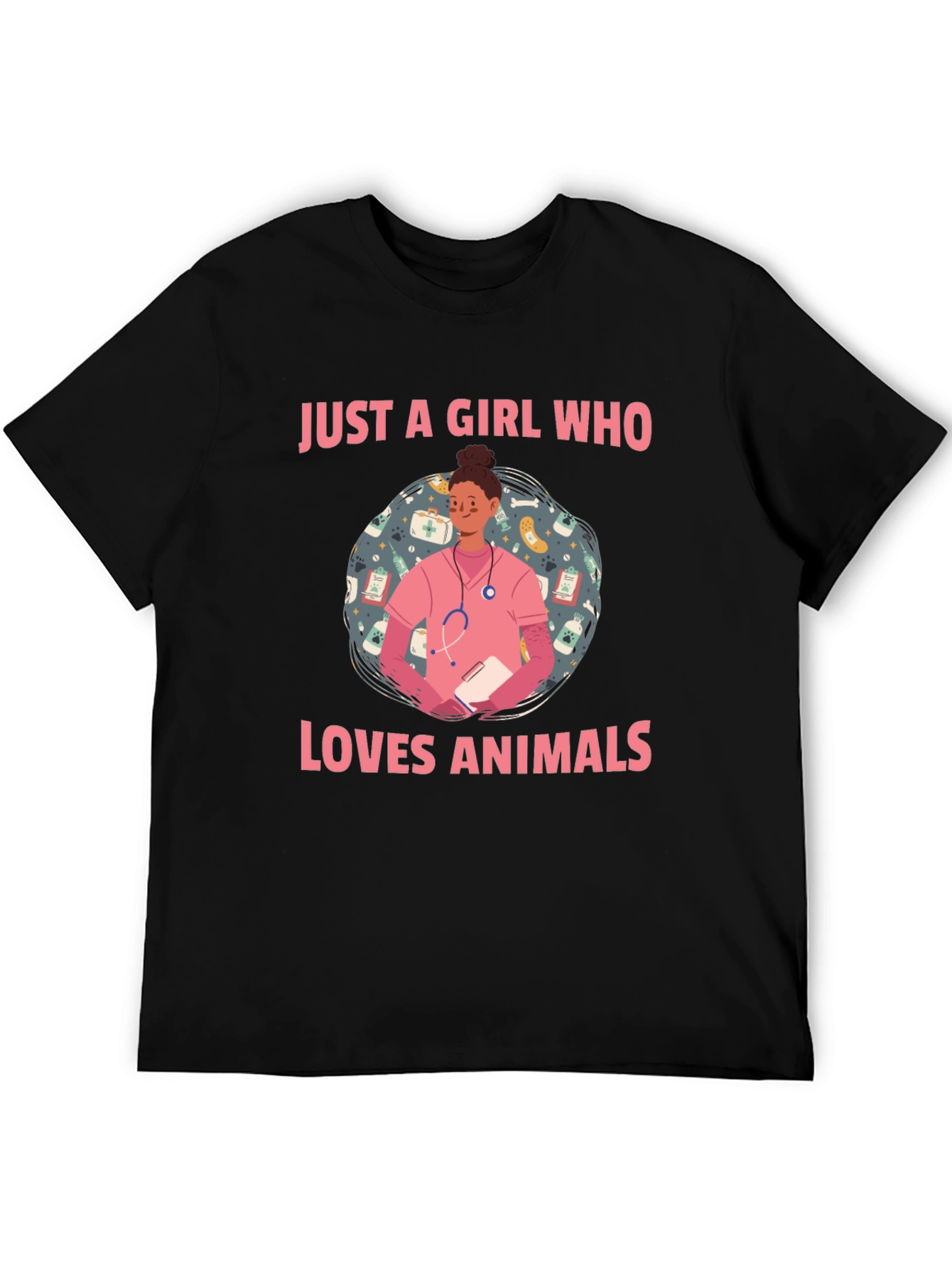 Animal Lover Vet Tech T-Shirt - Cute Design