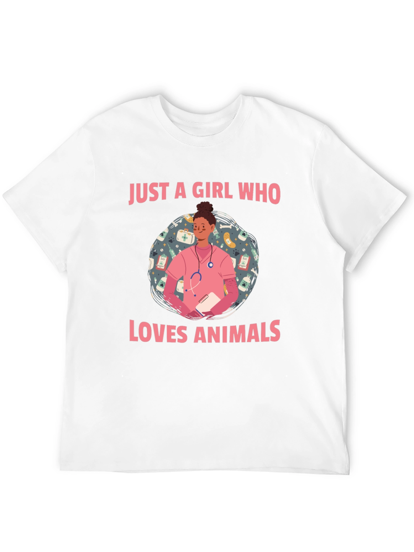 Animal Lover Vet Tech T-Shirt - Cute Design