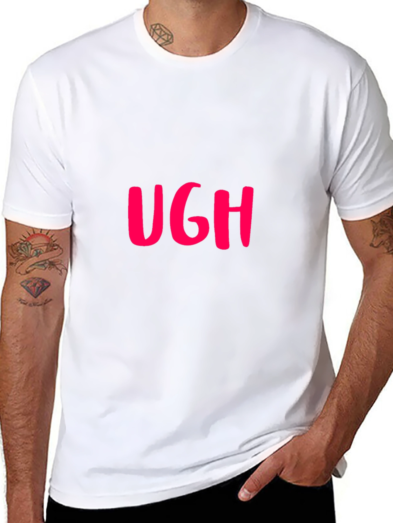Ugh! Graphic T-Shirt - Black Casual Tee