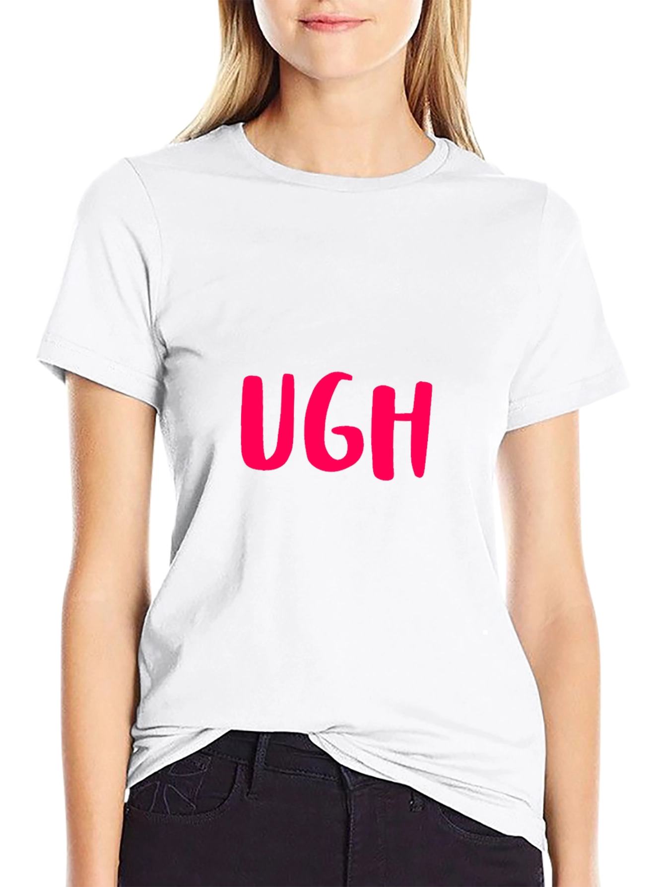 Ugh! Graphic T-Shirt - Black Casual Tee